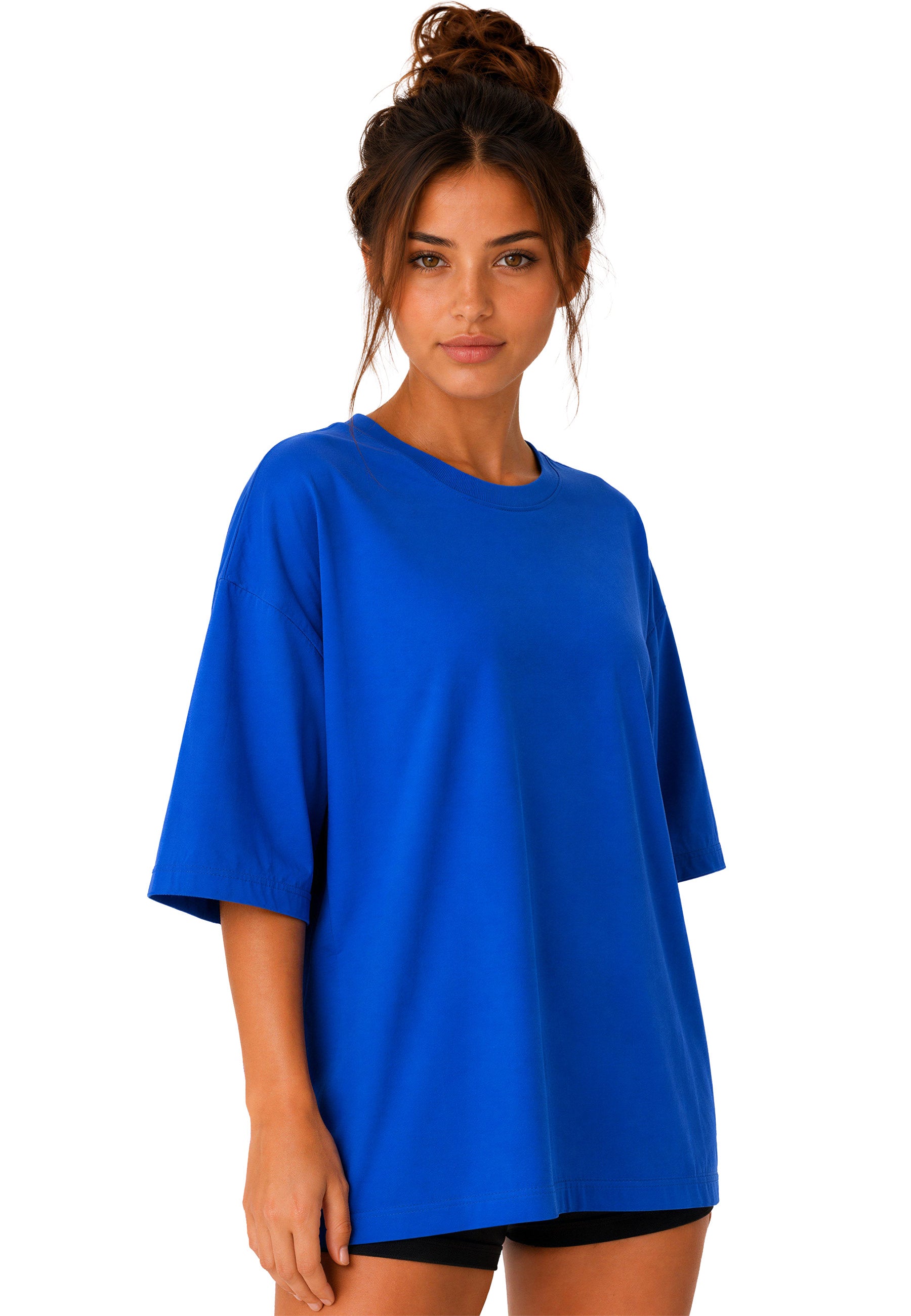 Damen Oversized T-Shirt 25RSW070 Navy Blue - mehrfarbig