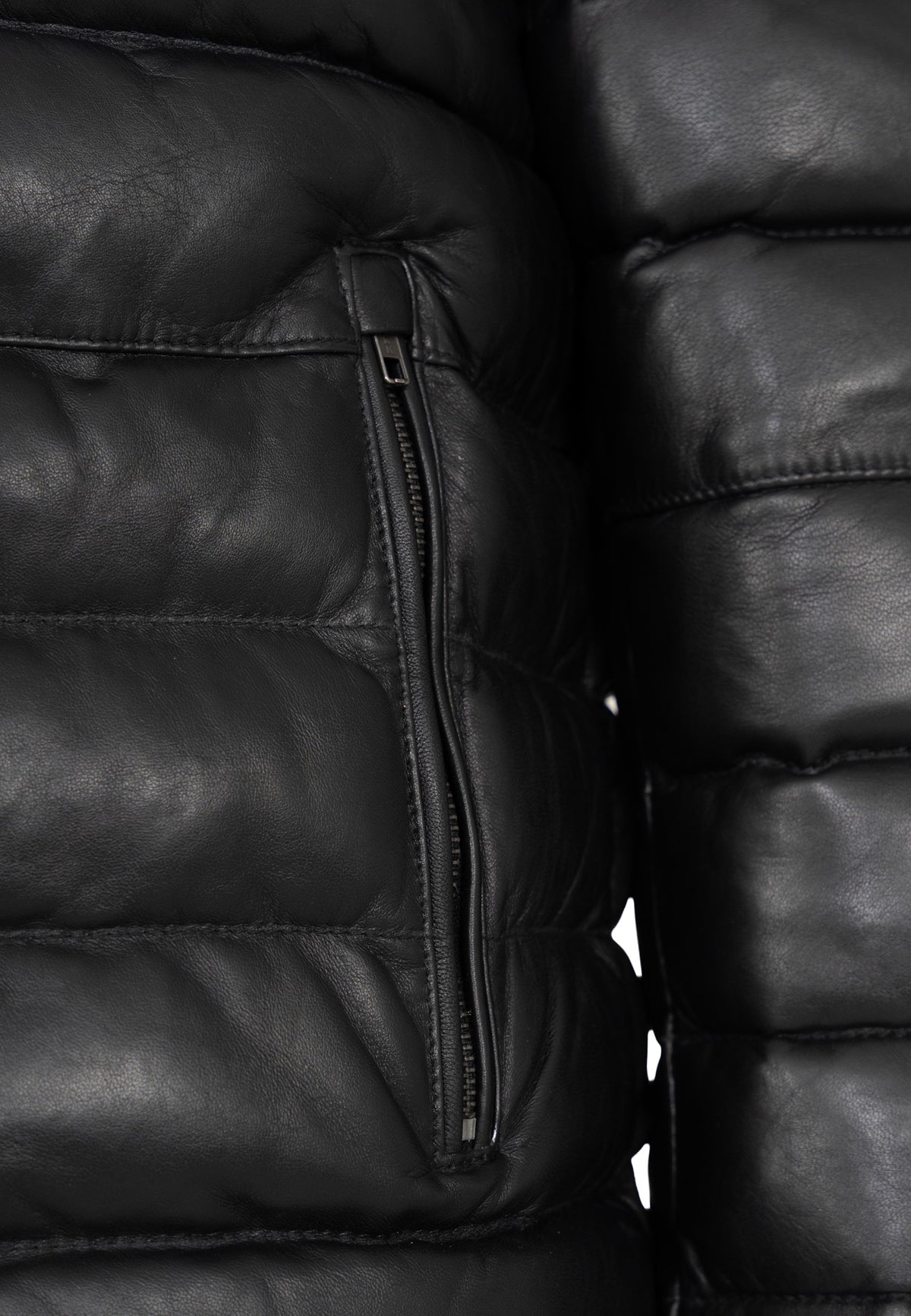 Herren Regular Fit Jacke Echtleder 19RS016 - Black