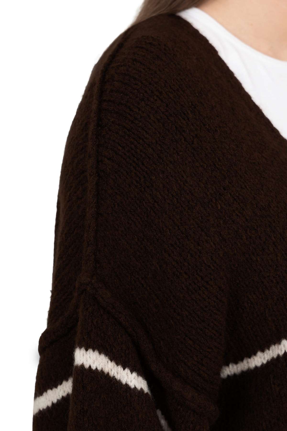 Damen Relaxed Fit Cardigan in Brown – Reichstadt – Ansicht 6