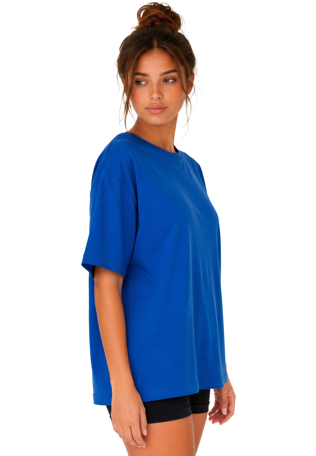 Damen Regular Fit T-Shirt Shoulder Drop in Navy Blue – Reichstadt – Ansicht 6