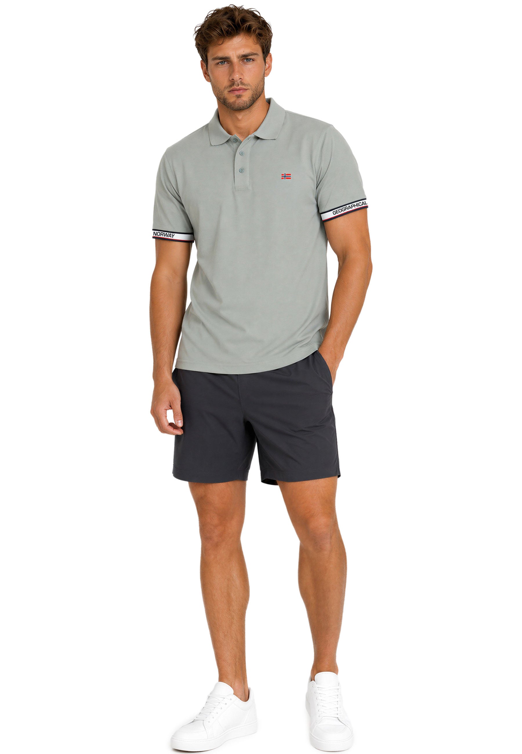 Herren Regular Fit Polohemd koliar men - Olive