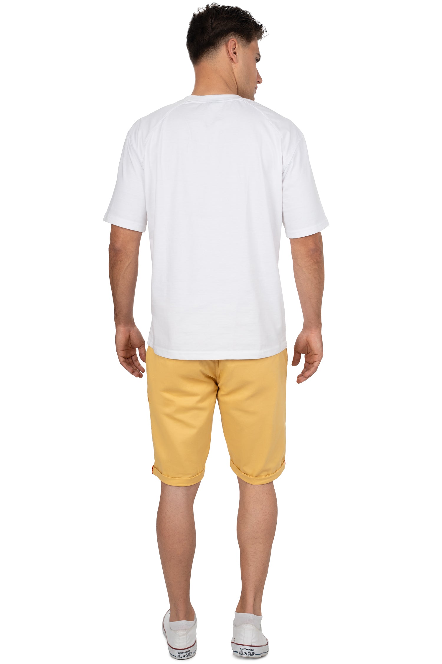 Herren Regular Fit Shorts Logo-Detail CK272 - Mustard