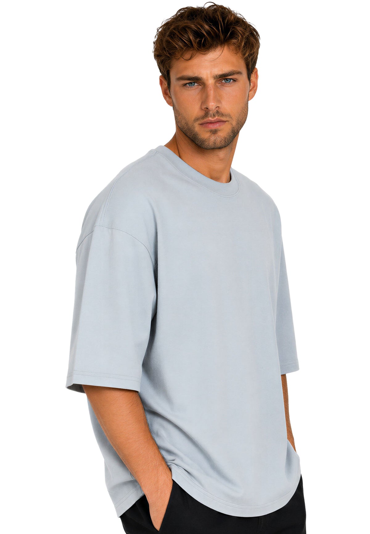 Herren Oversized T-Shirt in Light Blue – Reichstadt – Ansicht 6