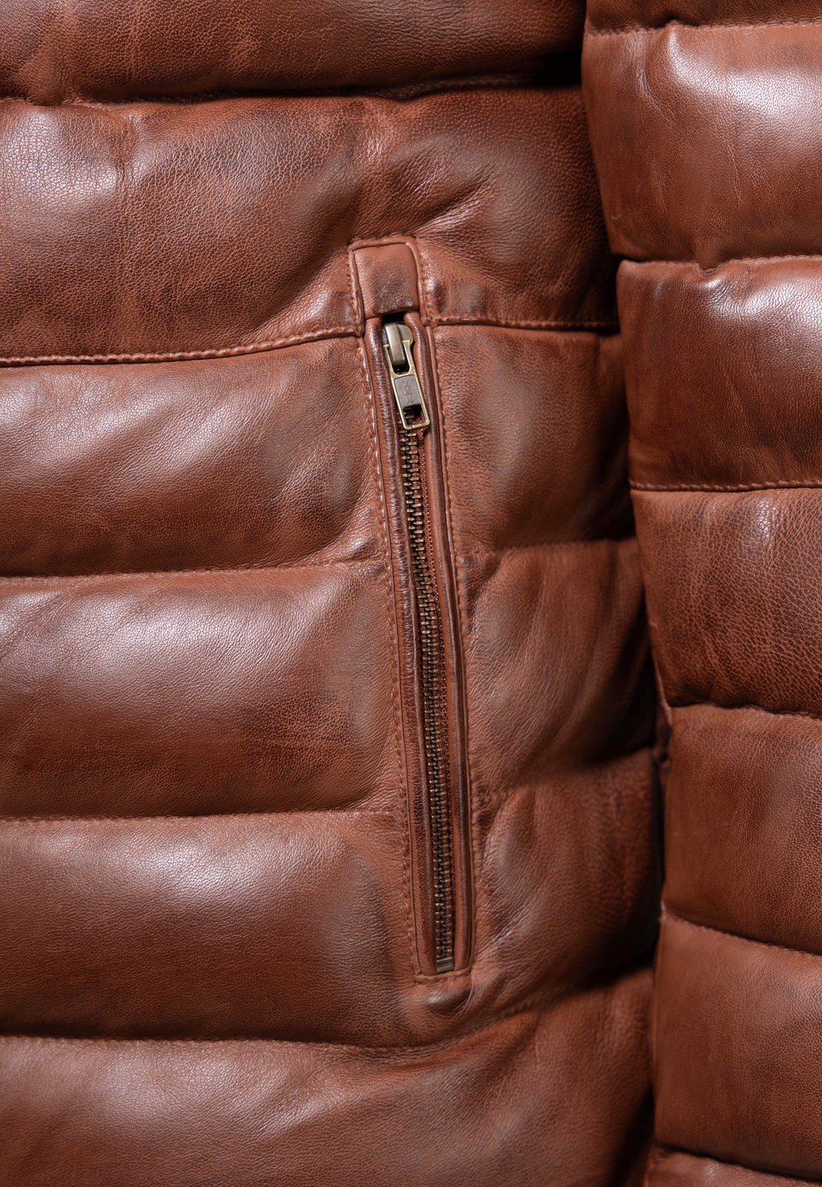 Herren Regular Fit Jacke Echtleder 19RS016 - Brown