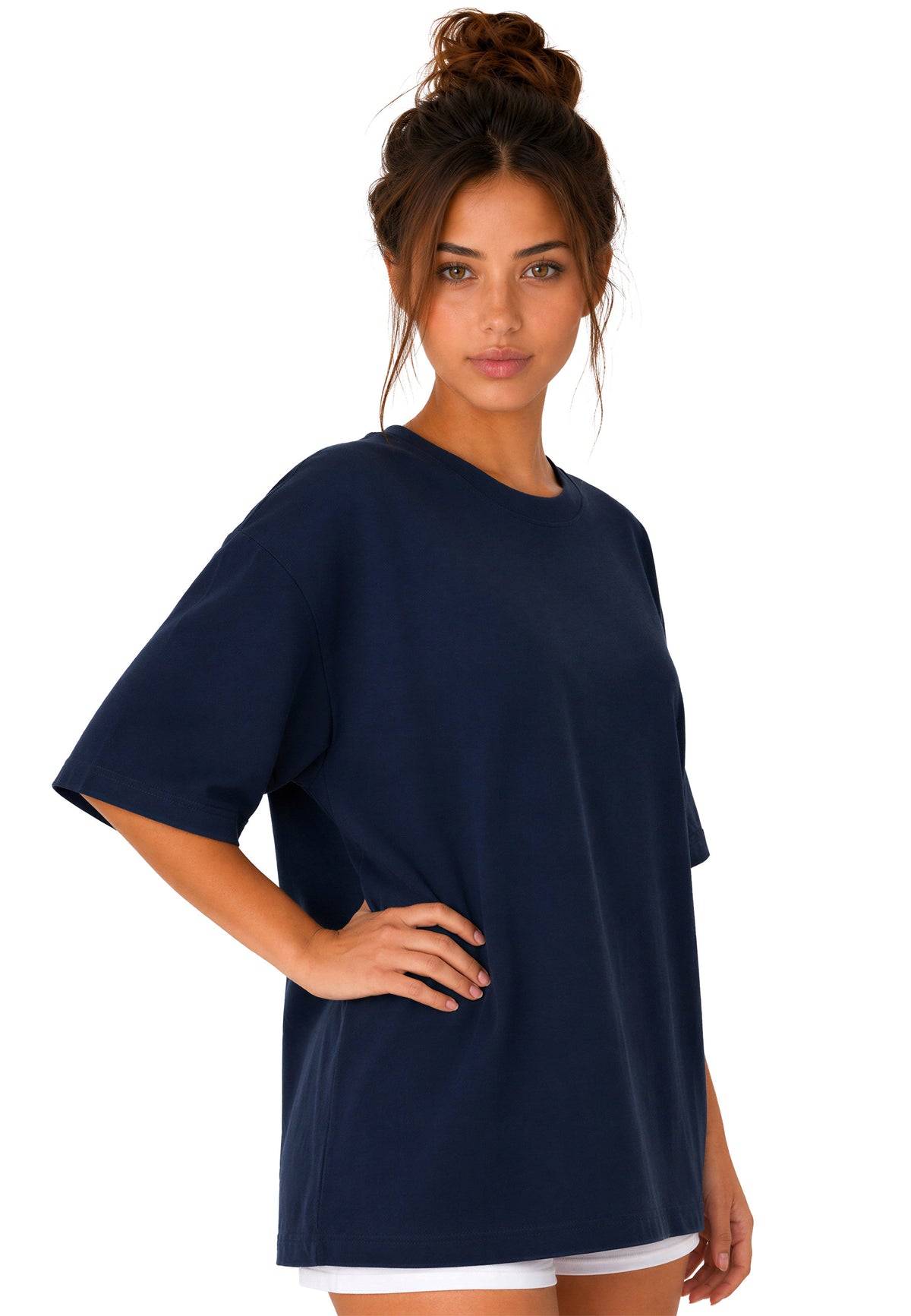 Damen Oversized T-Shirt in Dark Blue – Reichstadt – Ansicht 6