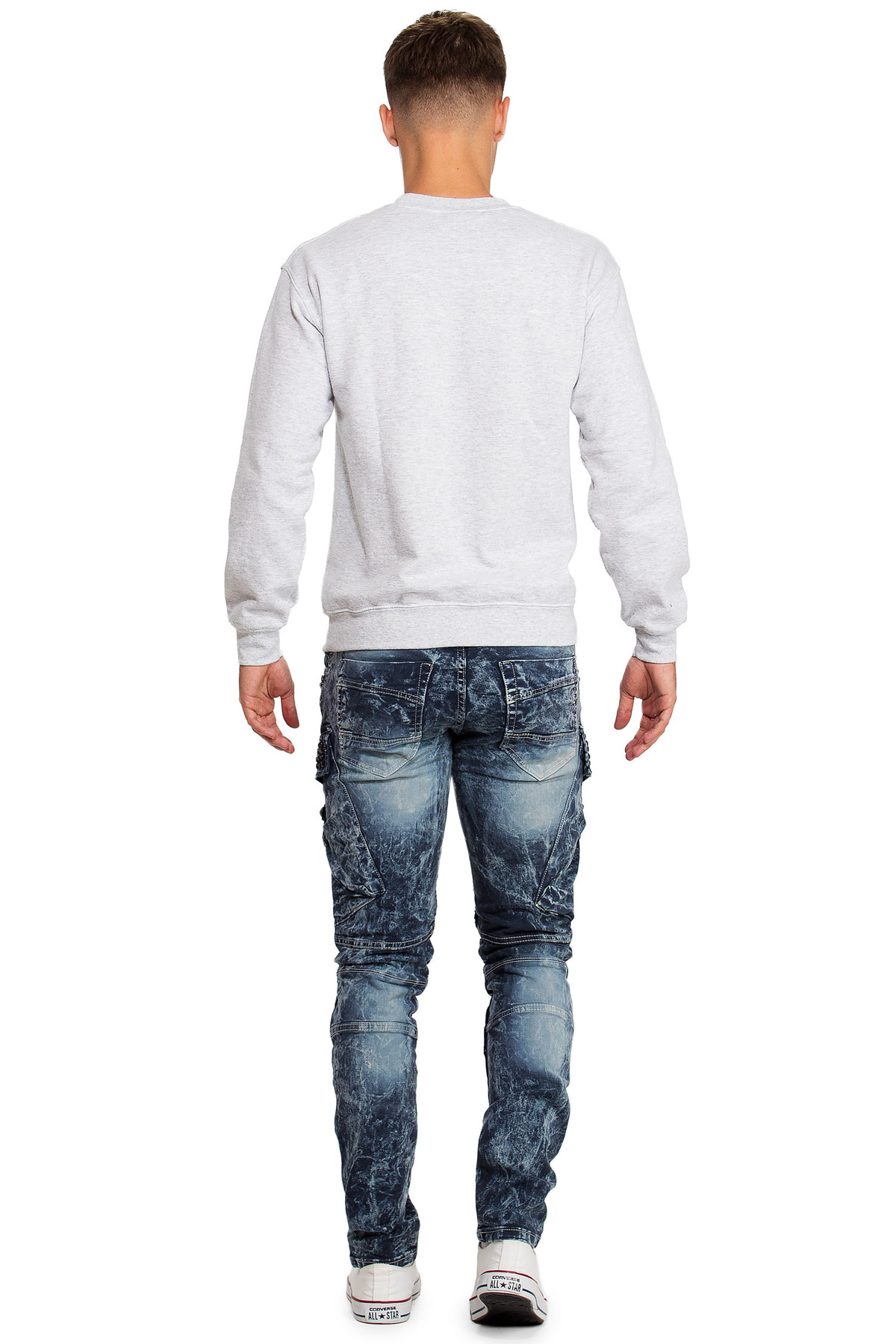Herren Regular Fit Jeans Stonewashed in Blue – Cipo & Baxx – Ansicht 6