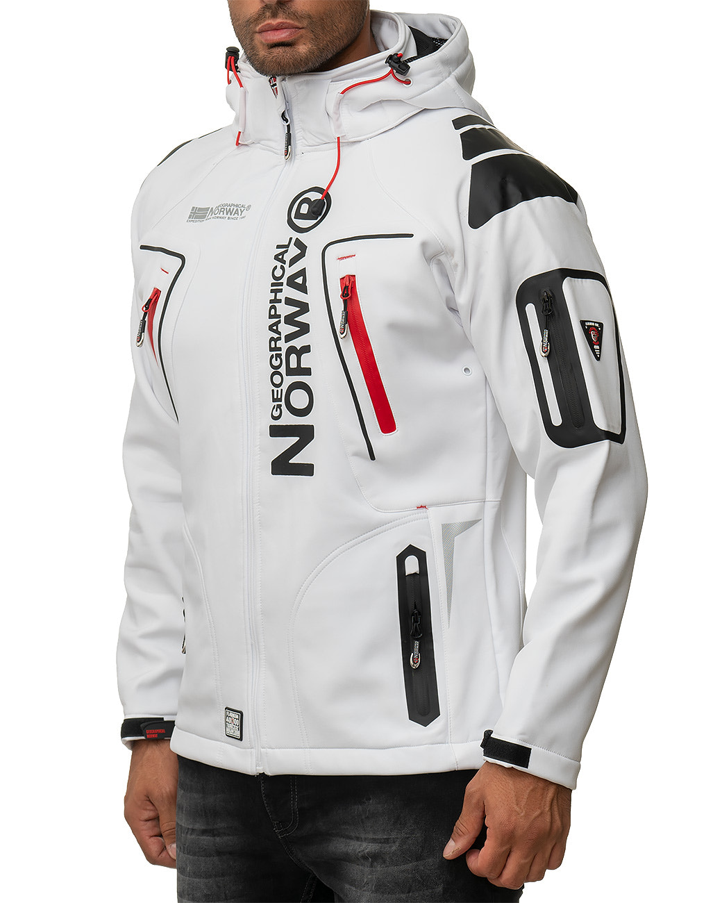 Herren Regular Fit Softshelljacke techno men in White – Geographical Norway – Ansicht 6