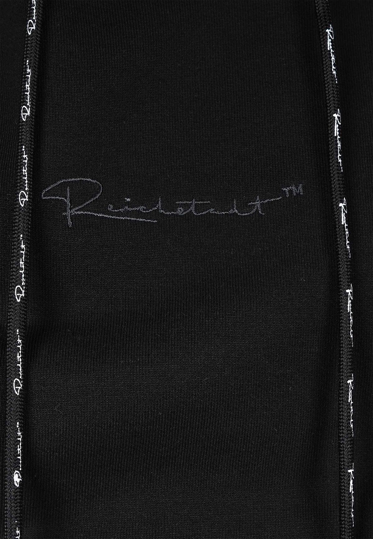 Herren Regular Fit Hoodie Marken-Stick in Black – Reichstadt – Ansicht 7