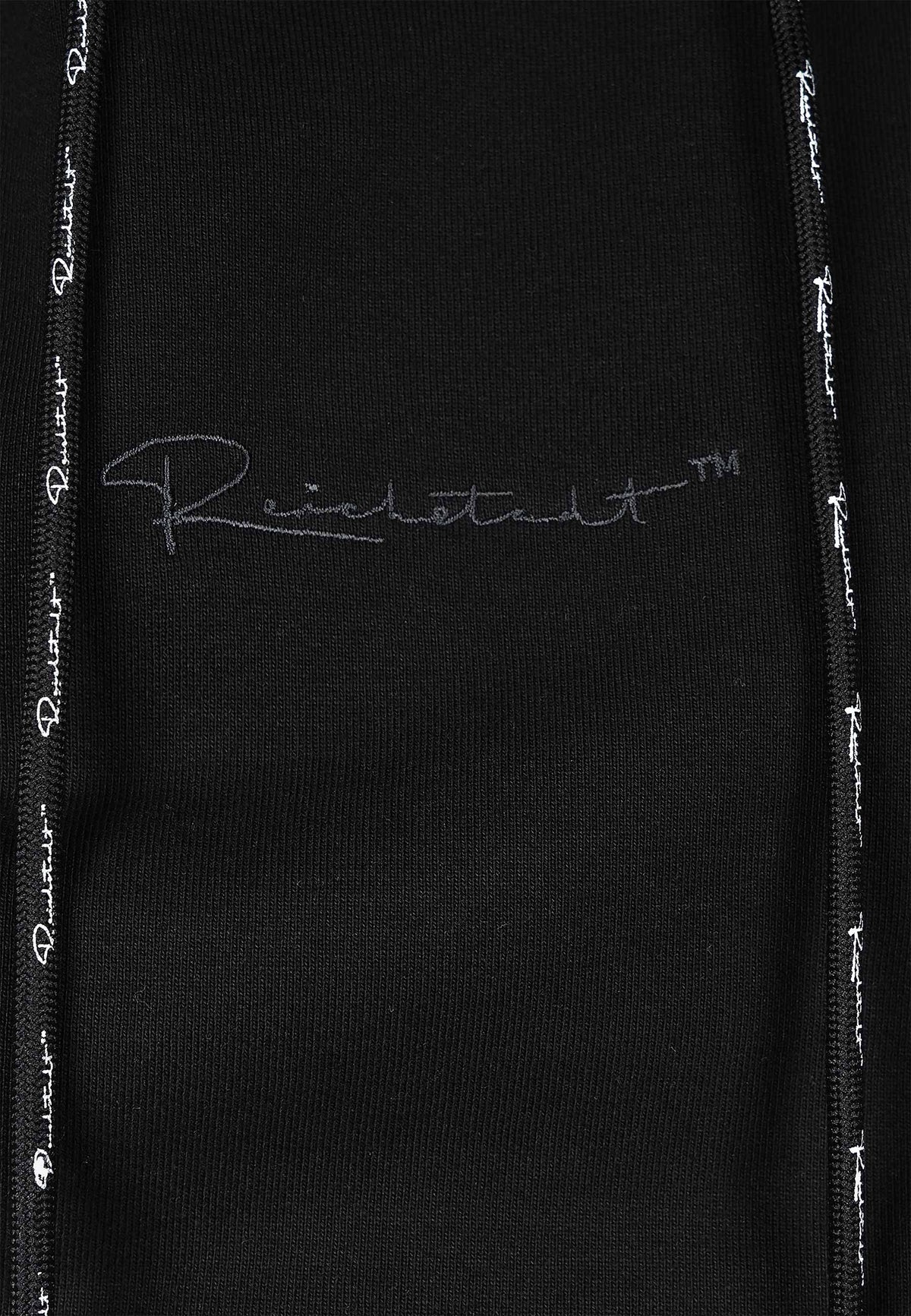 Herren Regular Fit Hoodie Marken-Stick in Black – Reichstadt – Ansicht 7