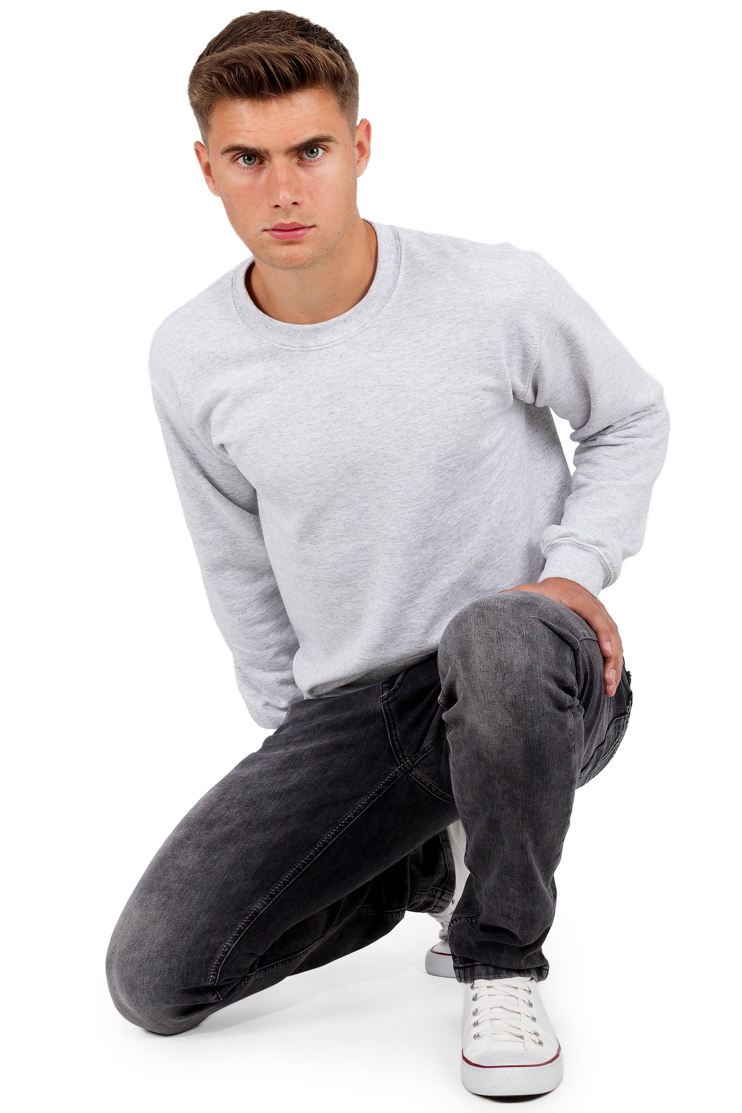 Herren Slim Fit Jeans Stonewashed CD533 - Grey