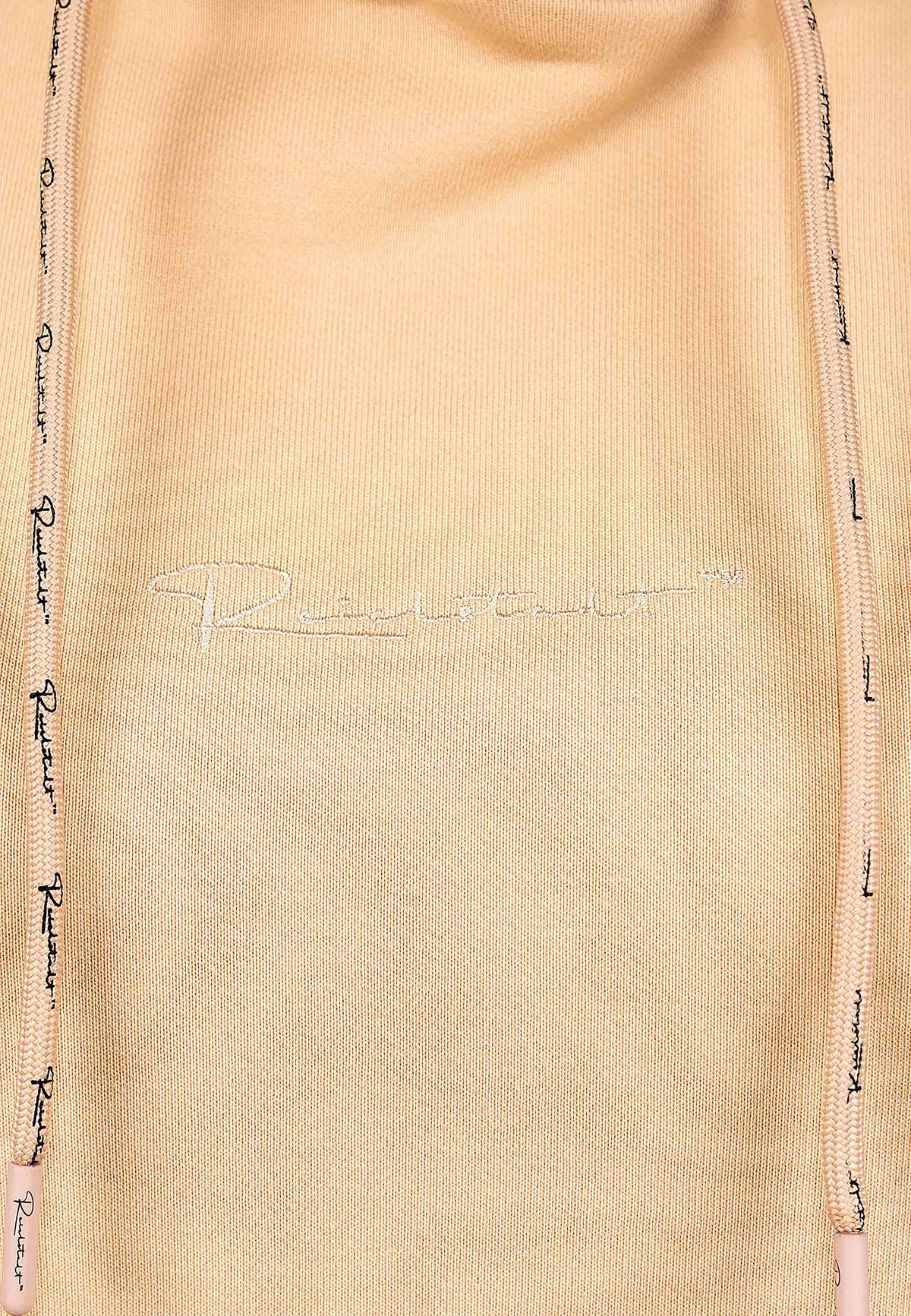 Damen Relaxed Fit Hoodie Marken-Stick in Beige – Reichstadt – Ansicht 7