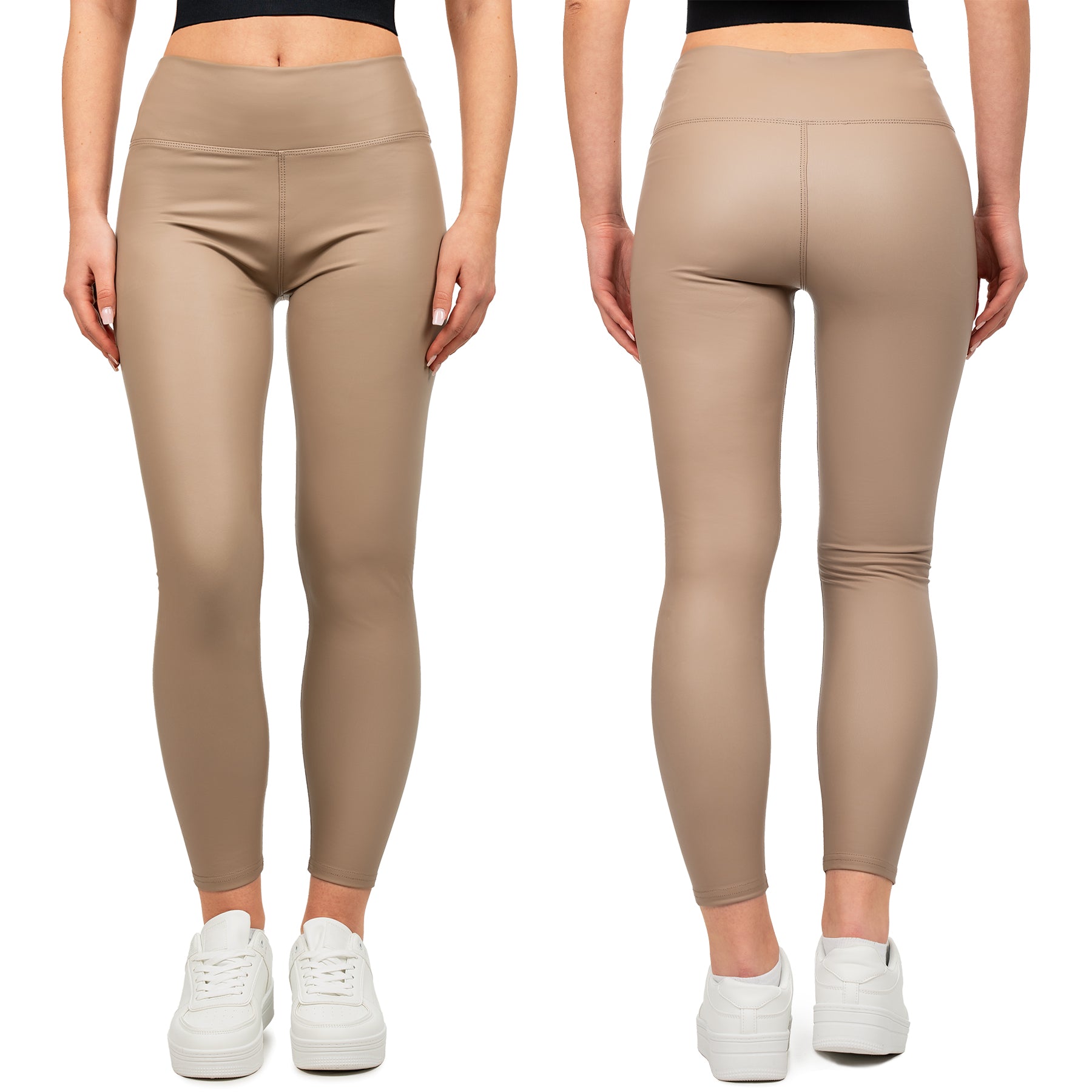 Damen Skinny Fit Hose High Waist 25RSW066 - Taupe