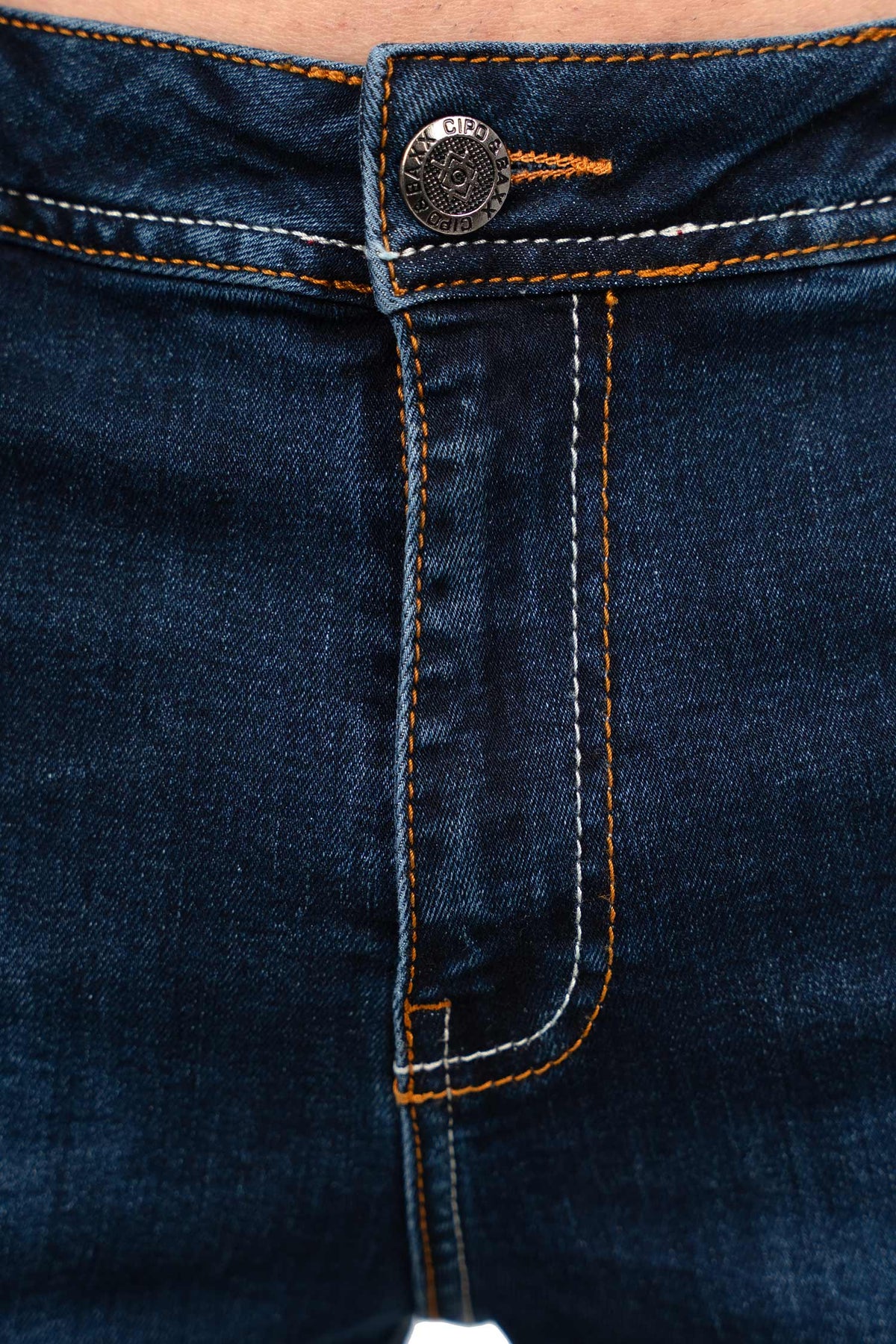 Herren Slim Fit Jeans Stonewashed CD820 - Dark Blue