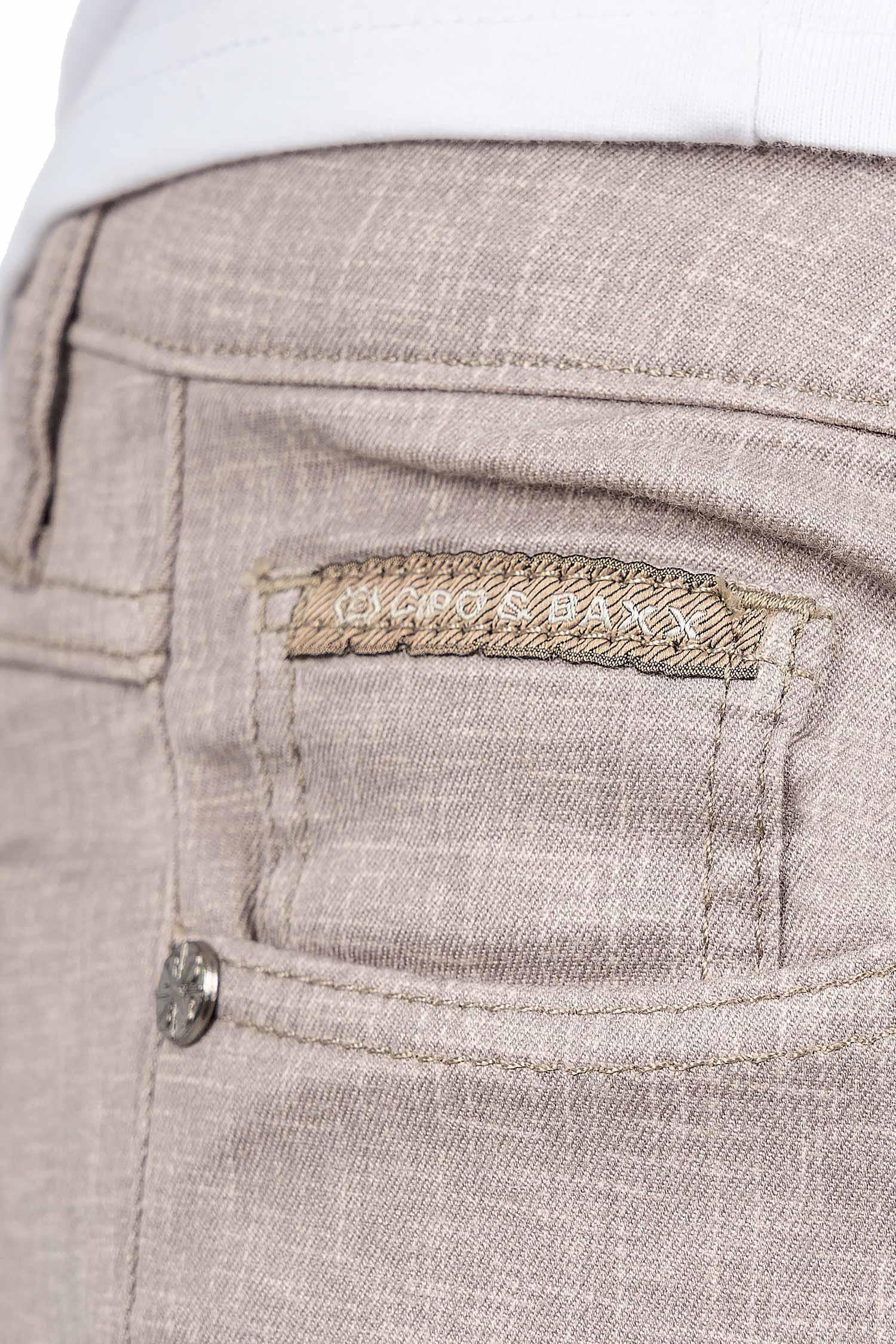 Herren Slim Fit Hose Mid Waist CD840 - Beige