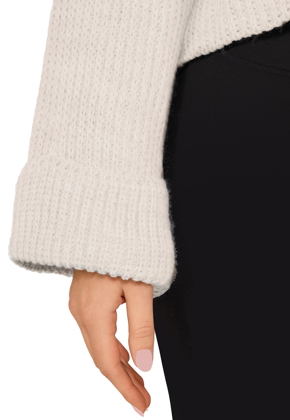 Damen Relaxed Fit Strickpullover 25RSW093 - Beige