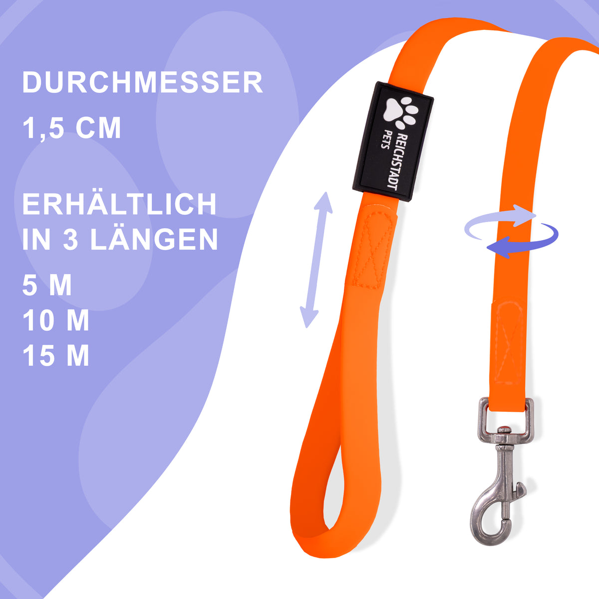 RS Pets Hundeleine PVC 25RSP086 - Orange