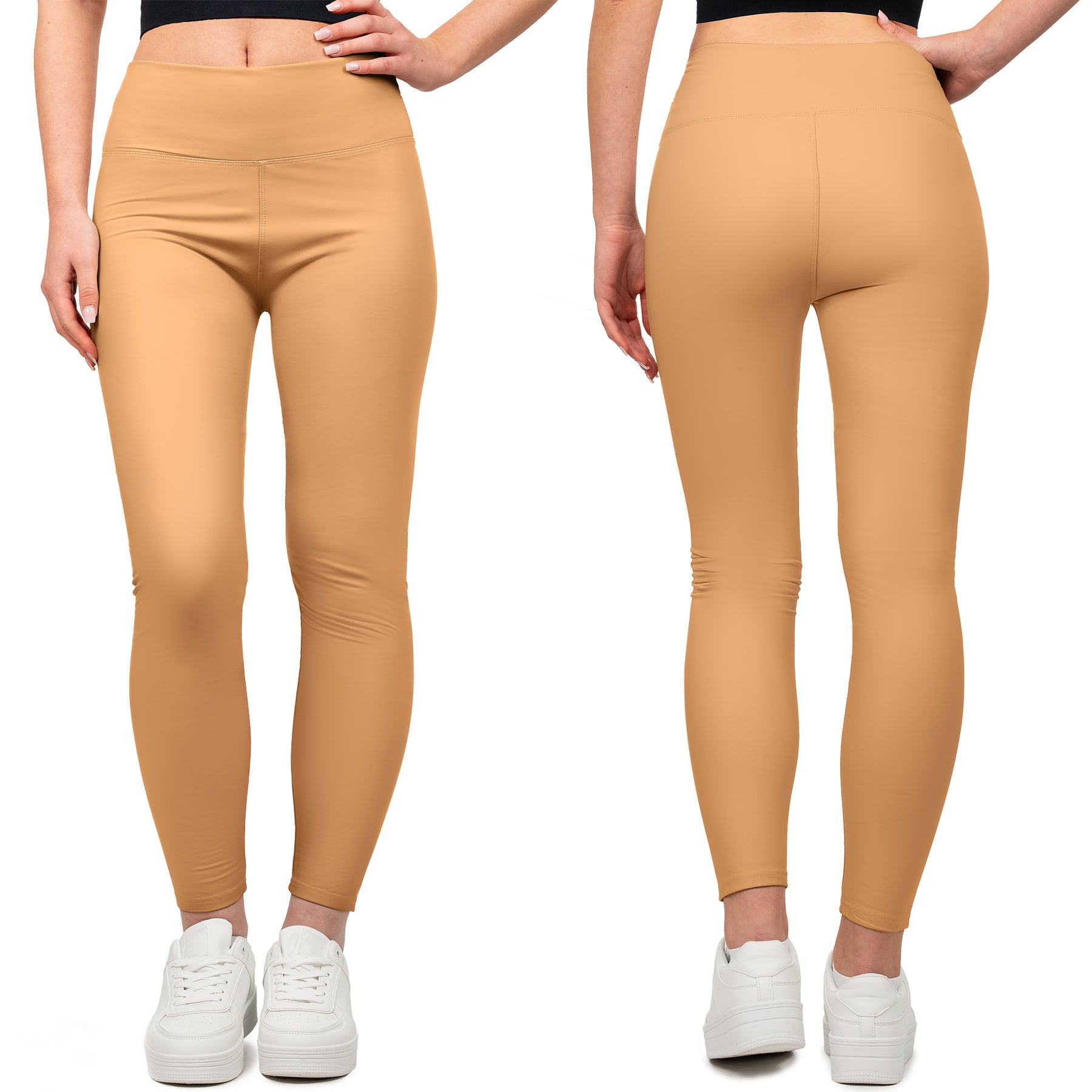 Damen Skinny Fit Hose High Waist 25RSW066 - Camel