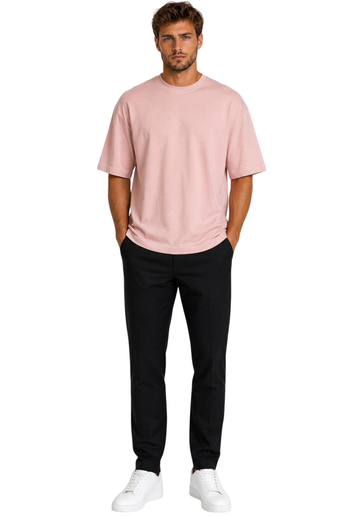 Herren Relaxed Fit T-Shirt in Pink – Reichstadt – Ansicht 7