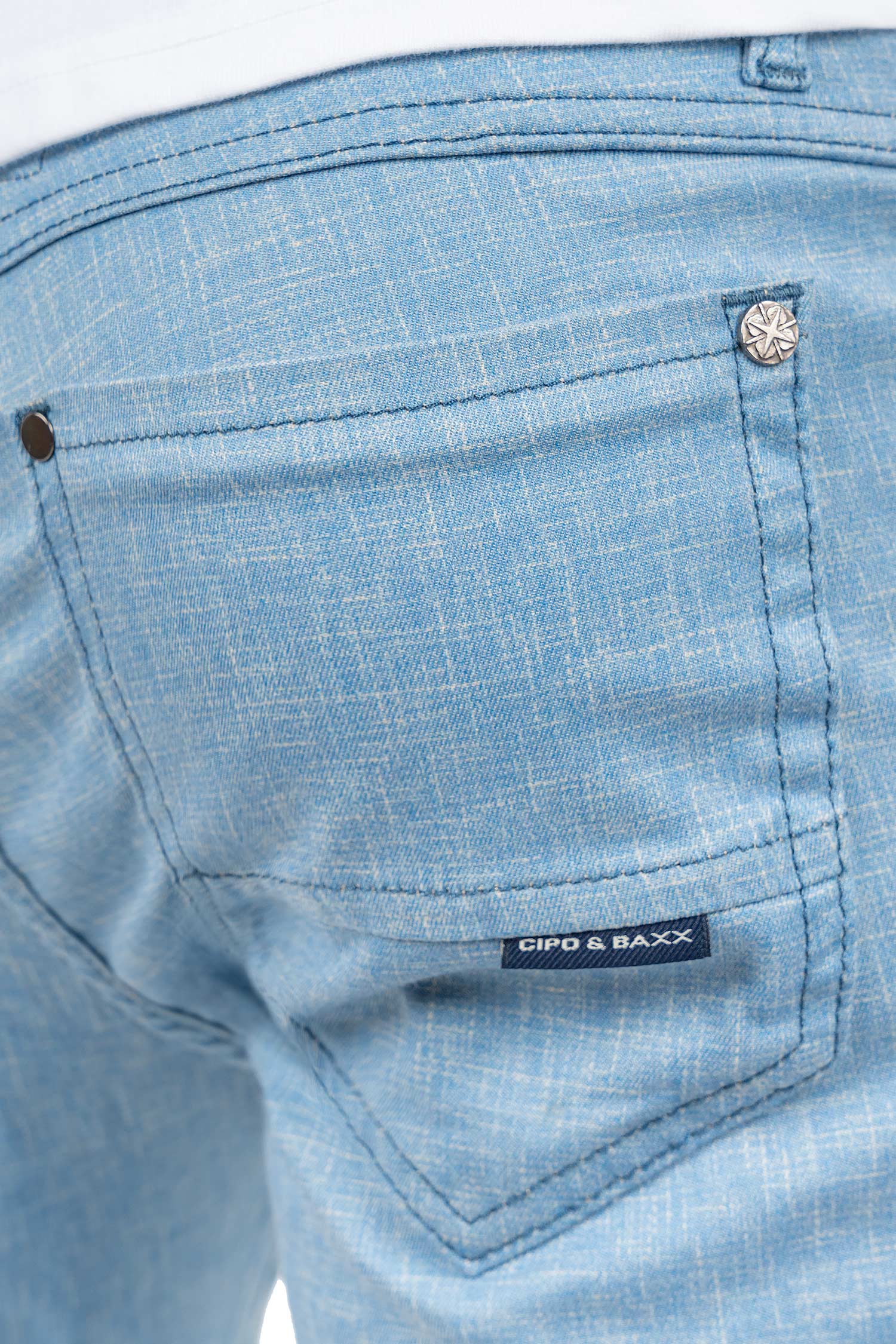Herren Slim Fit Hose Mid Waist CD840 - Blue