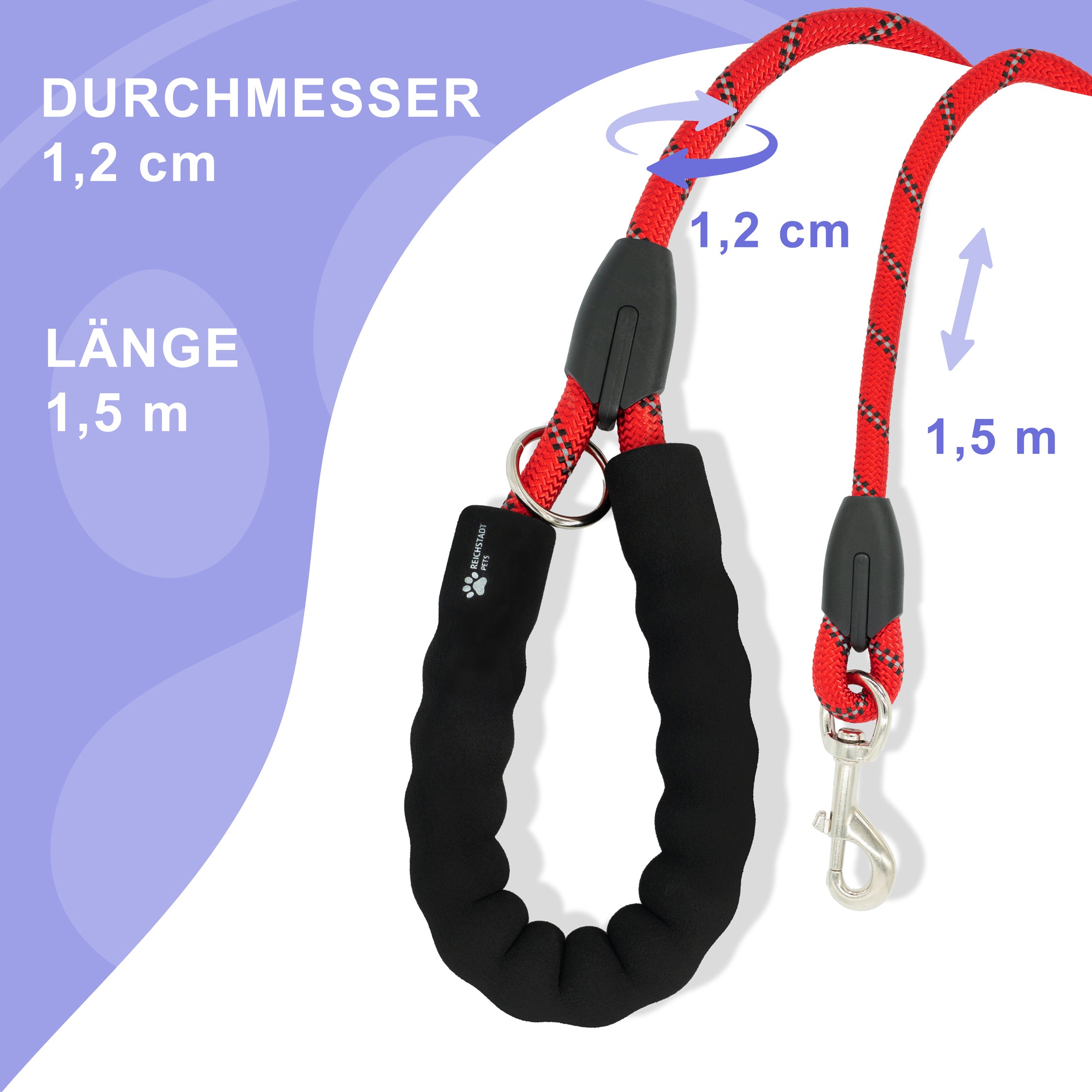RS Pets Hundeleine Nylon 25RSP084 - Red