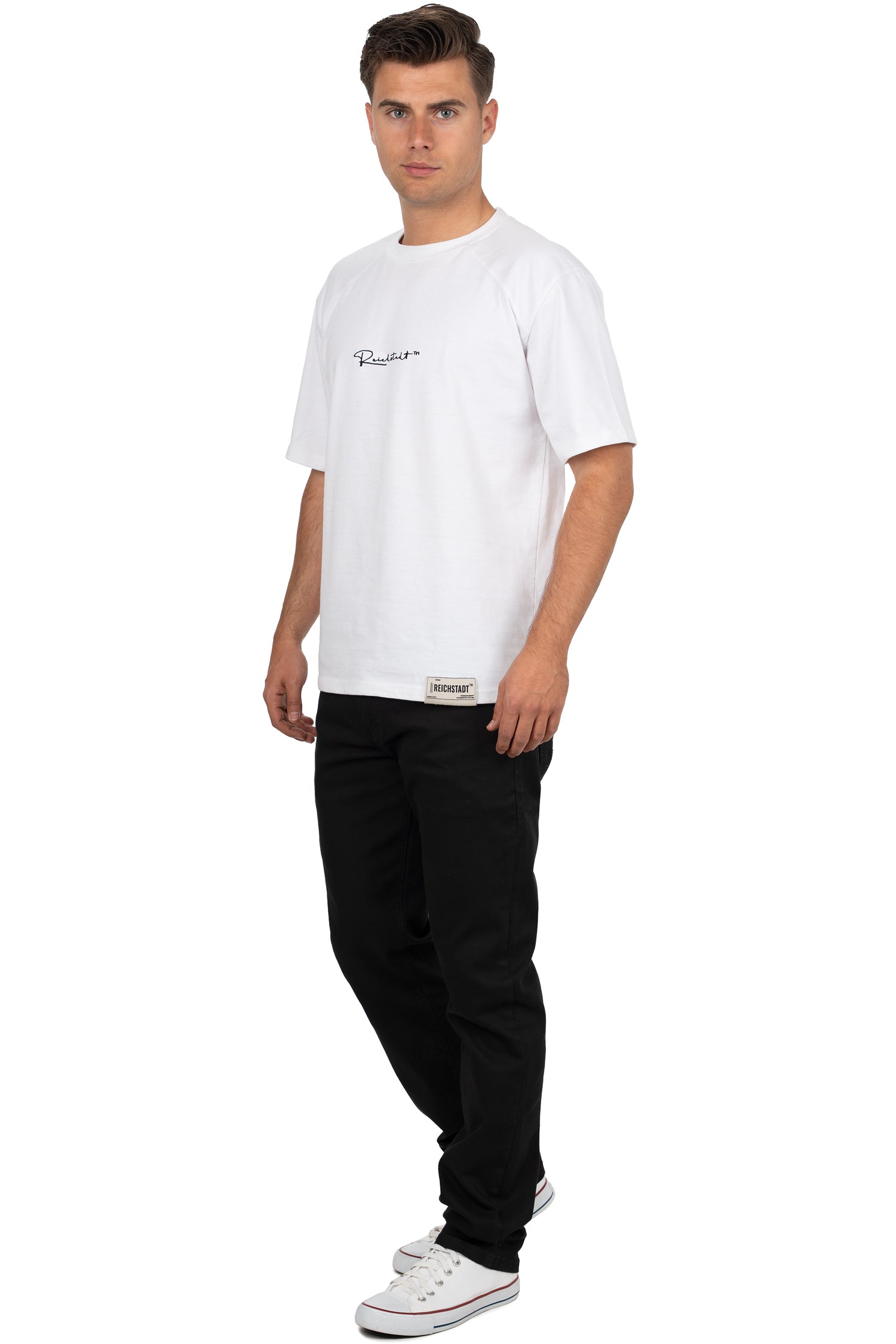 Herren Slim Fit Jeans Stonewashed CD820 - Black