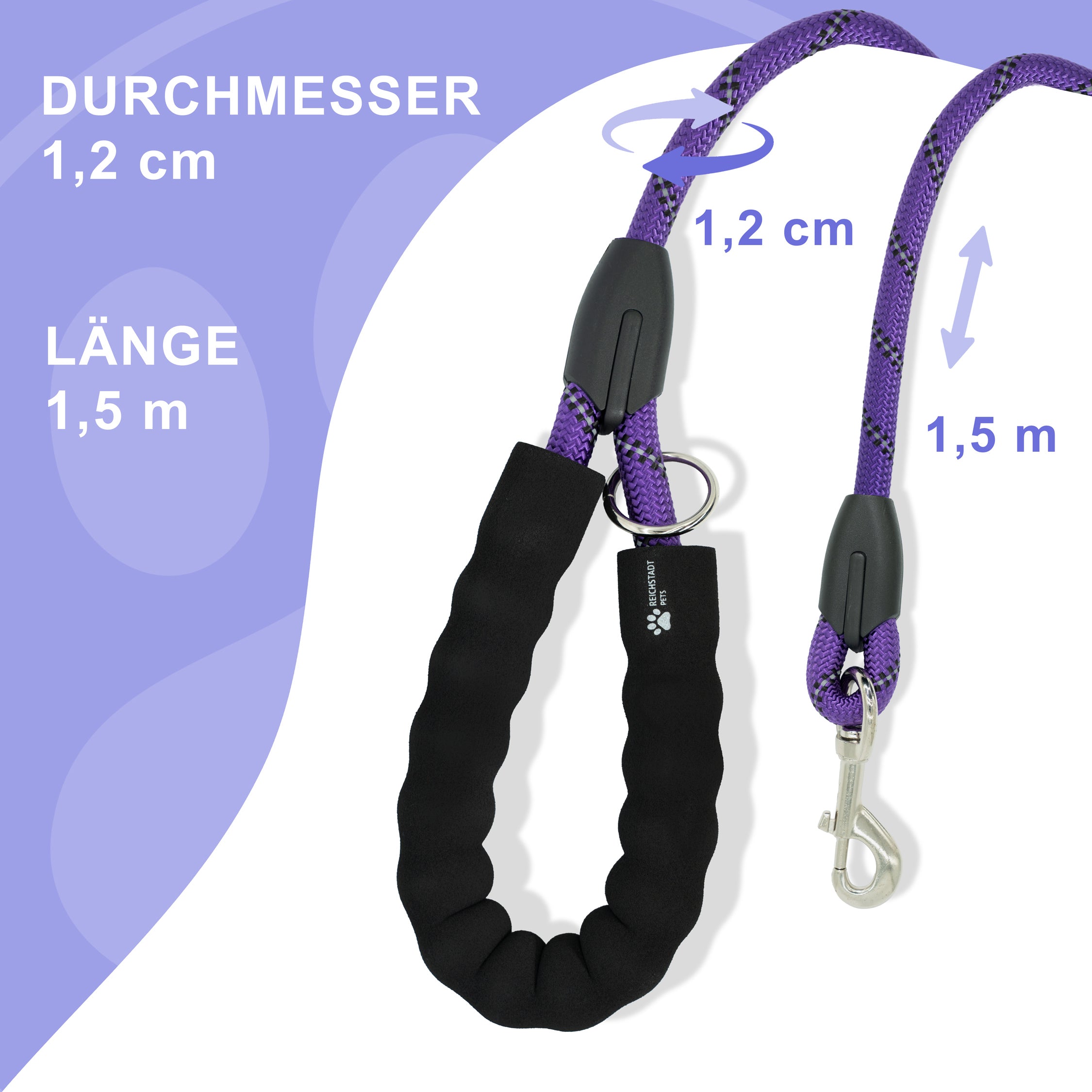 RS Pets Hundeleine Nylon 25RSP084 - Purple