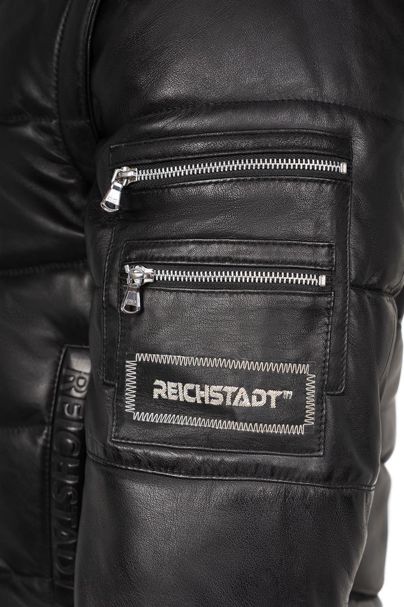 Herren Regular Fit Jacke Echtleder in Black – Reichstadt – Ansicht 7