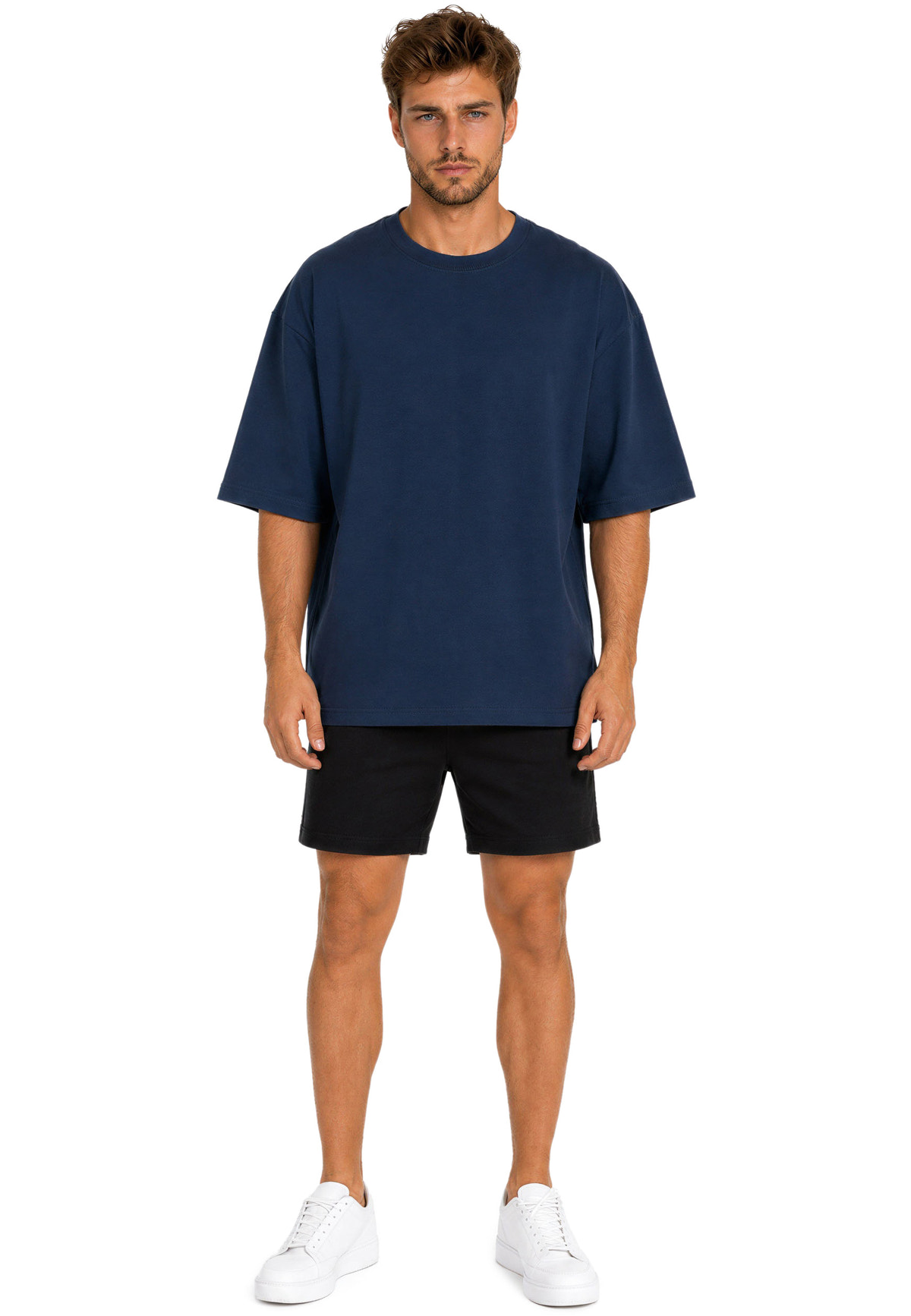 Herren Oversized T-Shirt in Dark Blue – Reichstadt – Ansicht 7