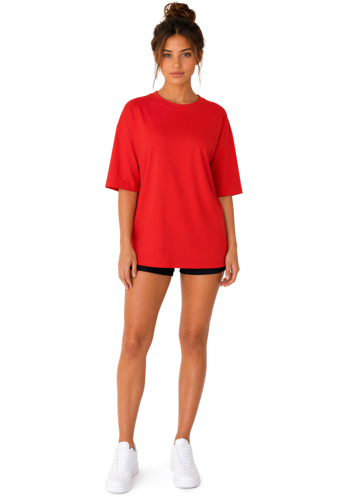 Damen Oversized T-Shirt in Red – Reichstadt – Ansicht 7