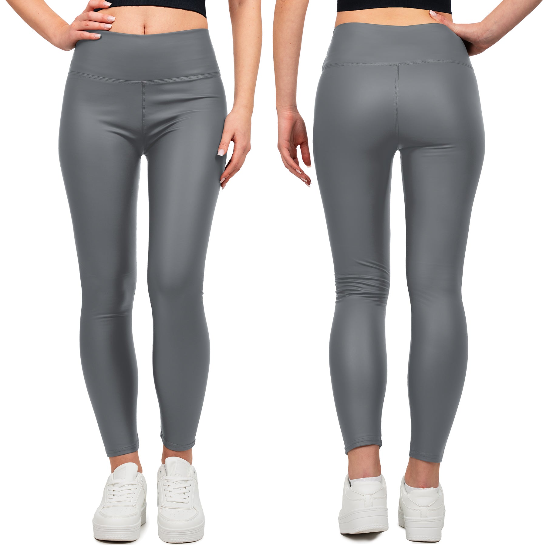 Damen Skinny Fit Hose High Waist 25RSW066 - Grey
