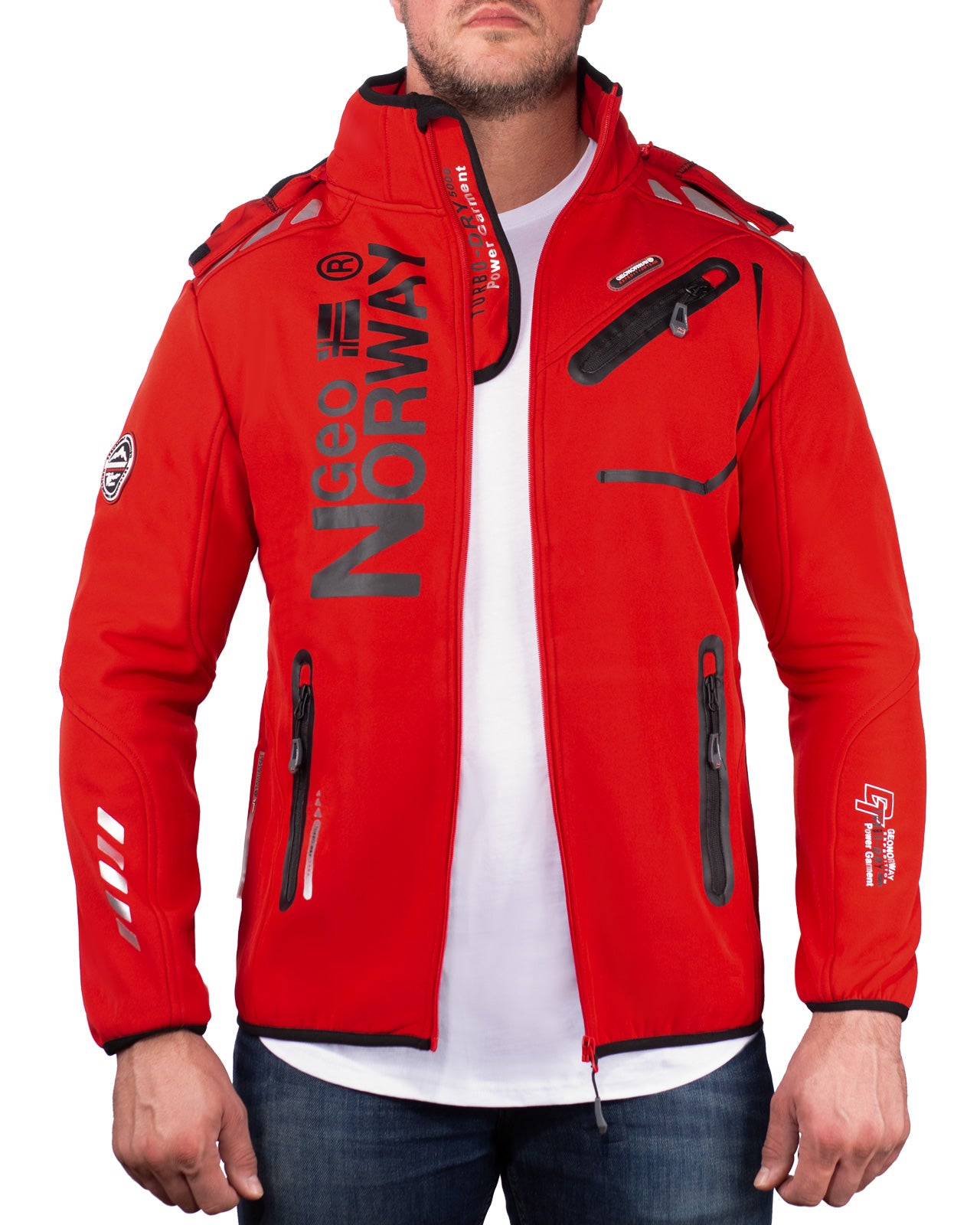 Herren Regular Fit Softshelljacke royaute - Red/Black