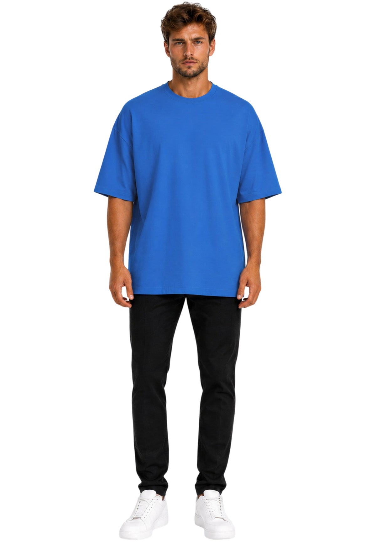 Herren Relaxed Fit T-Shirt in Blue – Reichstadt – Ansicht 7