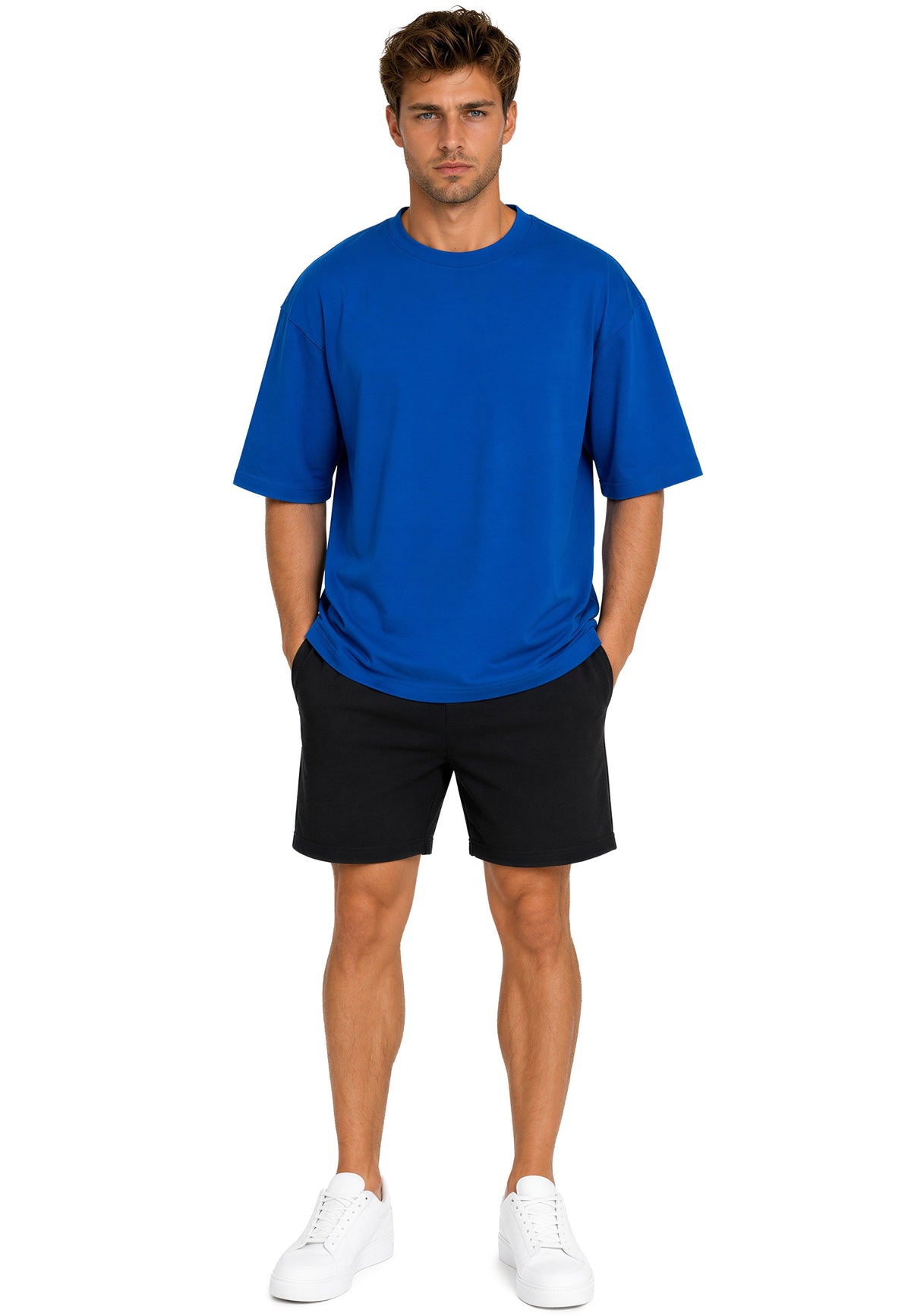 Herren Regular Fit T-Shirt Shoulder Drop in Navy Blue – Reichstadt – Ansicht 7