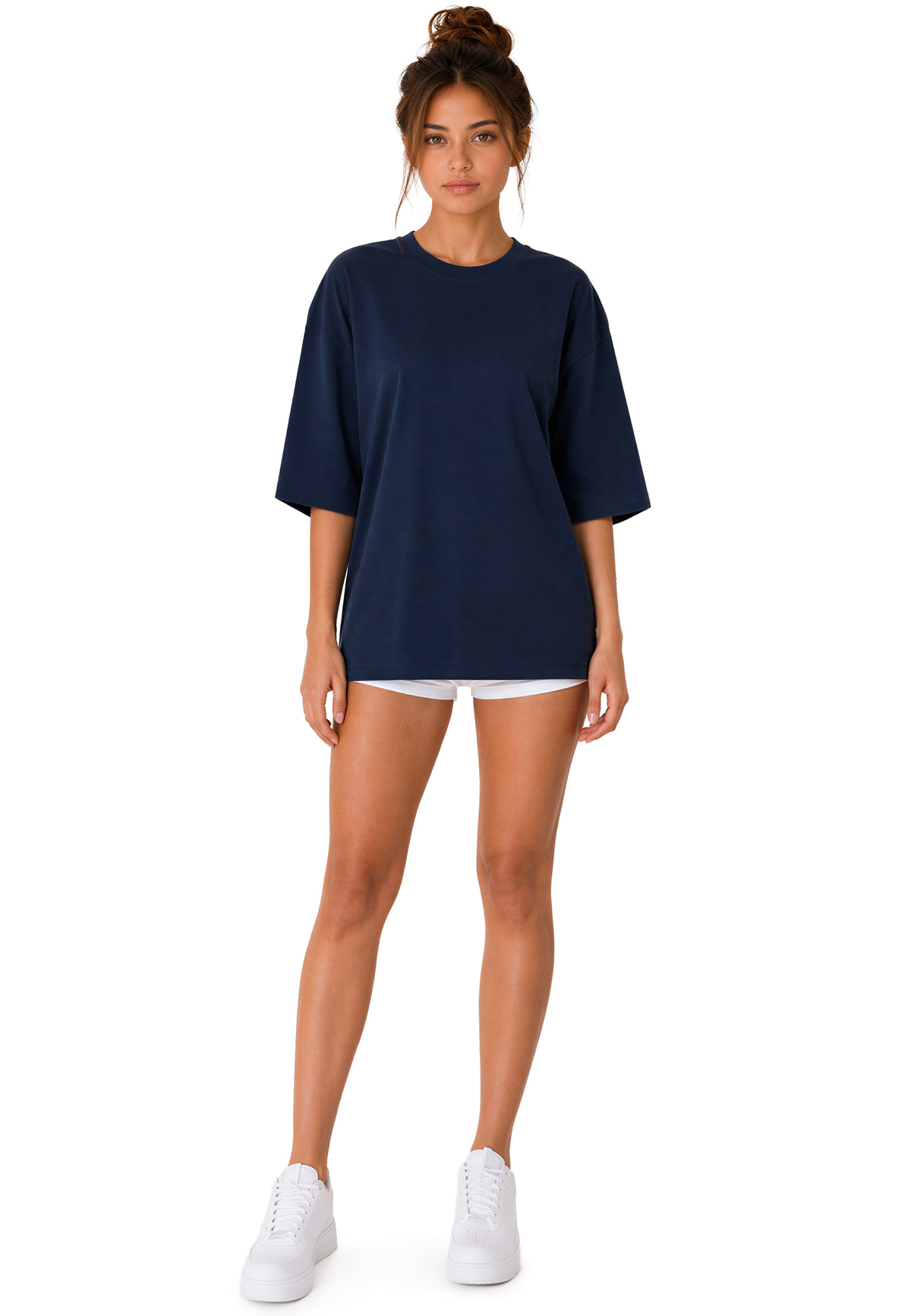Damen Oversized T-Shirt in Dark Blue – Reichstadt – Ansicht 7