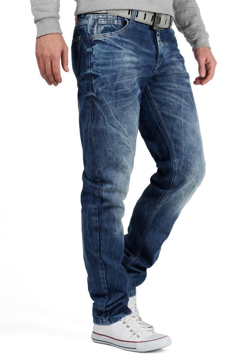 Herren Regular Fit Jeans Stonewashed CD319Y - Blue