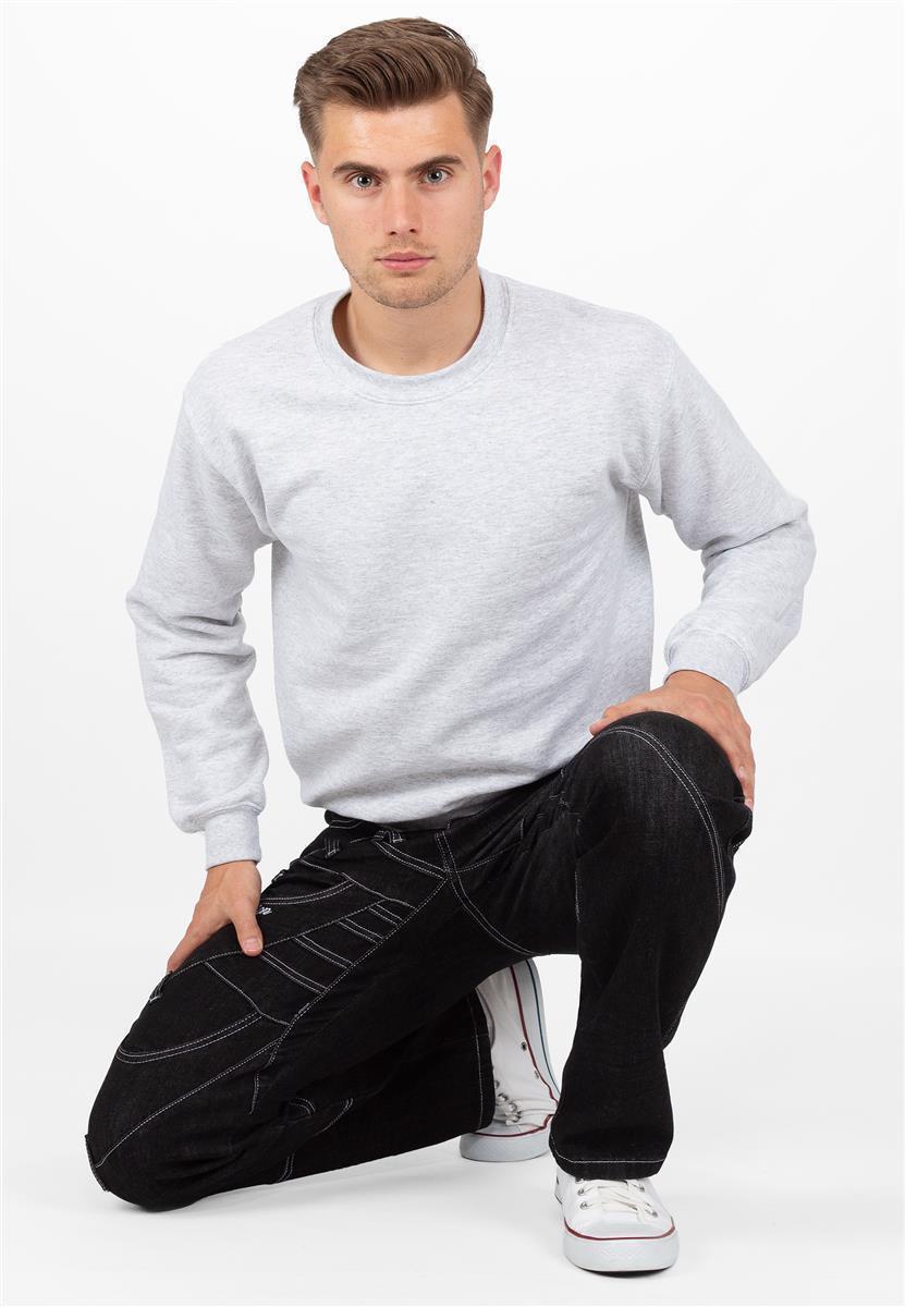 Herren Regular Fit Jeans Stonewashed KM130-1 - Black