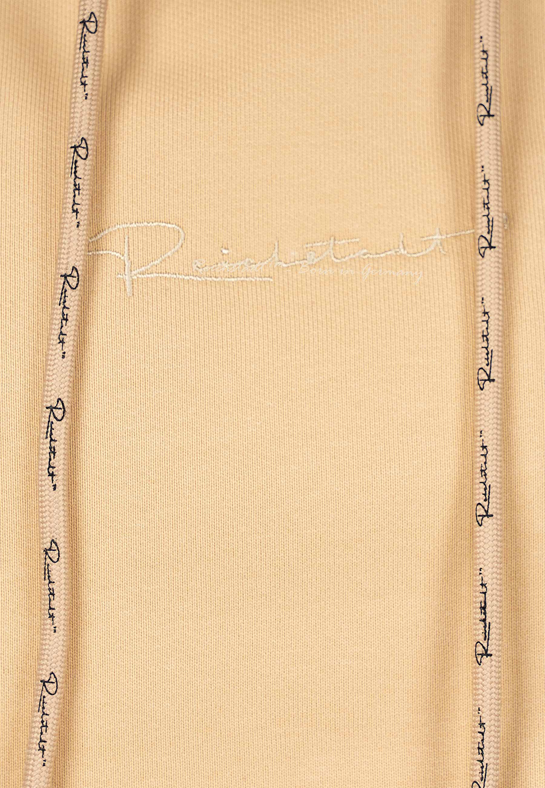 Herren Regular Fit Hoodie Marken-Stick 23RS034 - Beige