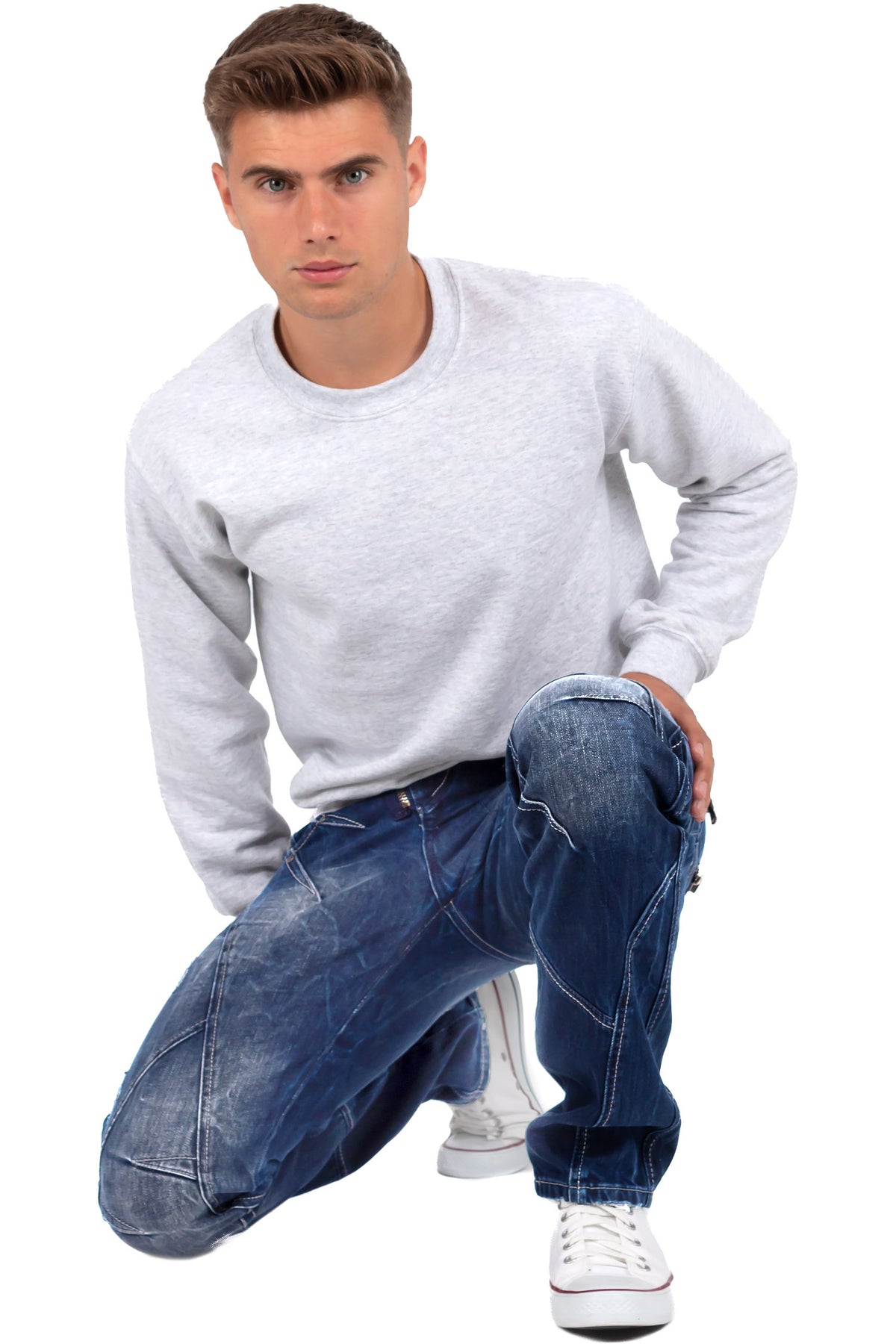 Herren Regular Fit Jeans Stonewashed in Blue – Cipo & Baxx – Ansicht 7