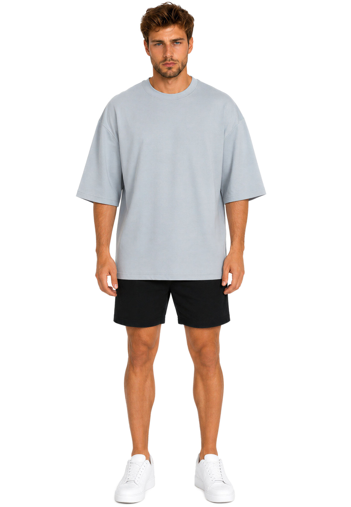 Herren Oversized T-Shirt in Light Blue – Reichstadt – Ansicht 7