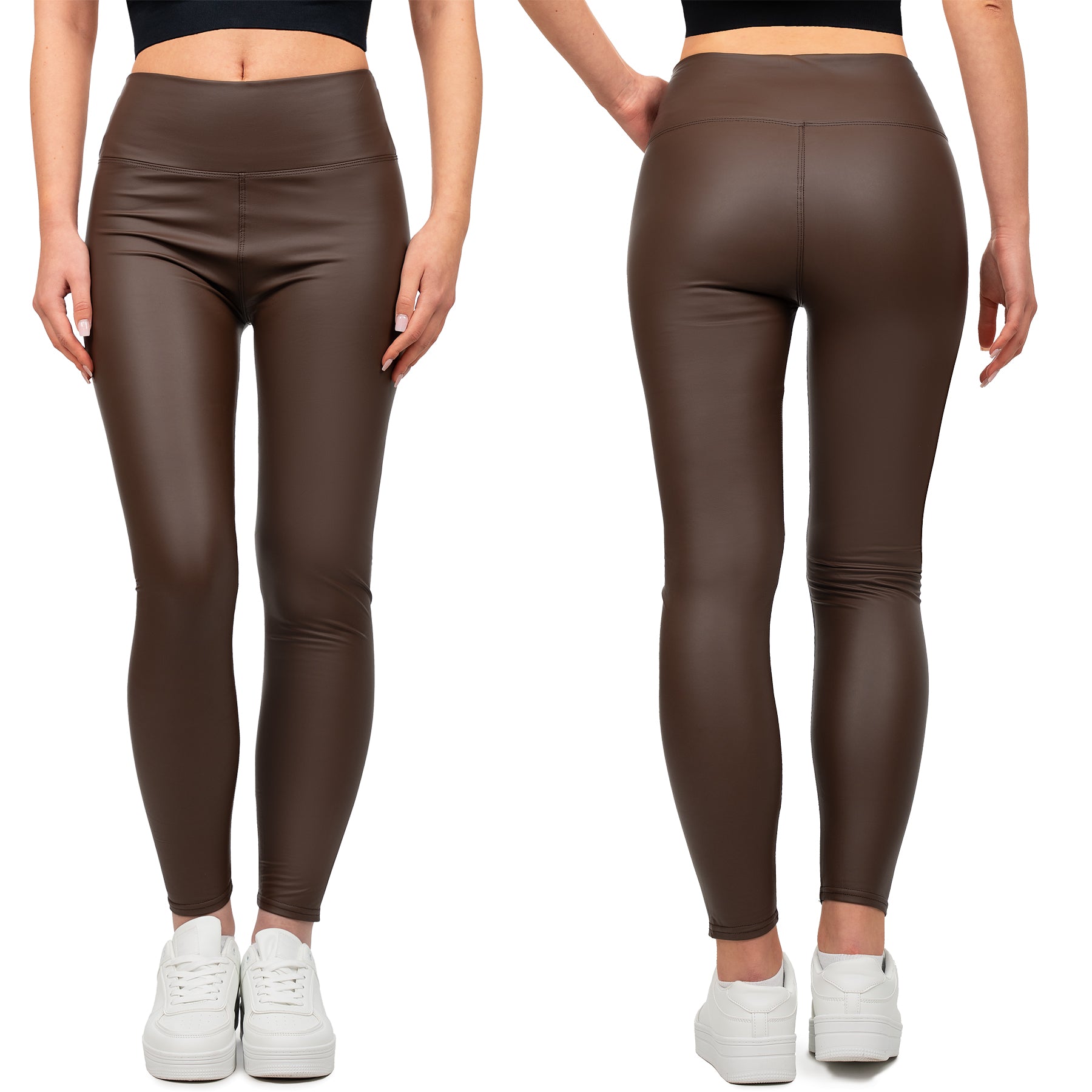 Damen Skinny Fit Hose High Waist 25RSW066 - Dark Brown