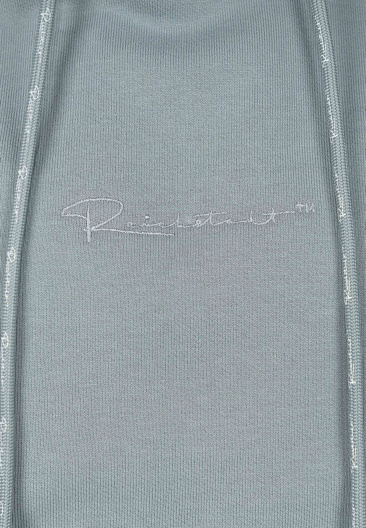 Herren Regular Fit Hoodie Marken-Stick in Grey – Reichstadt – Ansicht 7