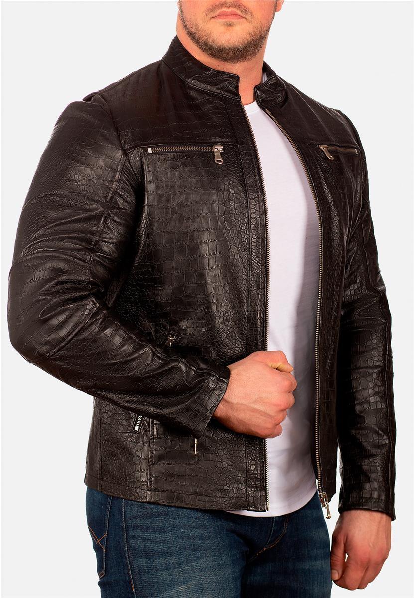 Herren Slim Fit Jacke in Black – Reichstadt – Ansicht 7