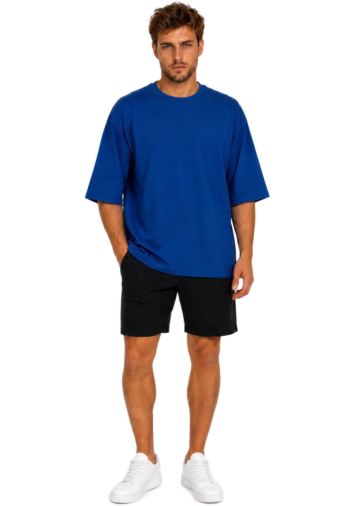 Herren Oversized T-Shirt in Navy Blue – Reichstadt – Ansicht 7