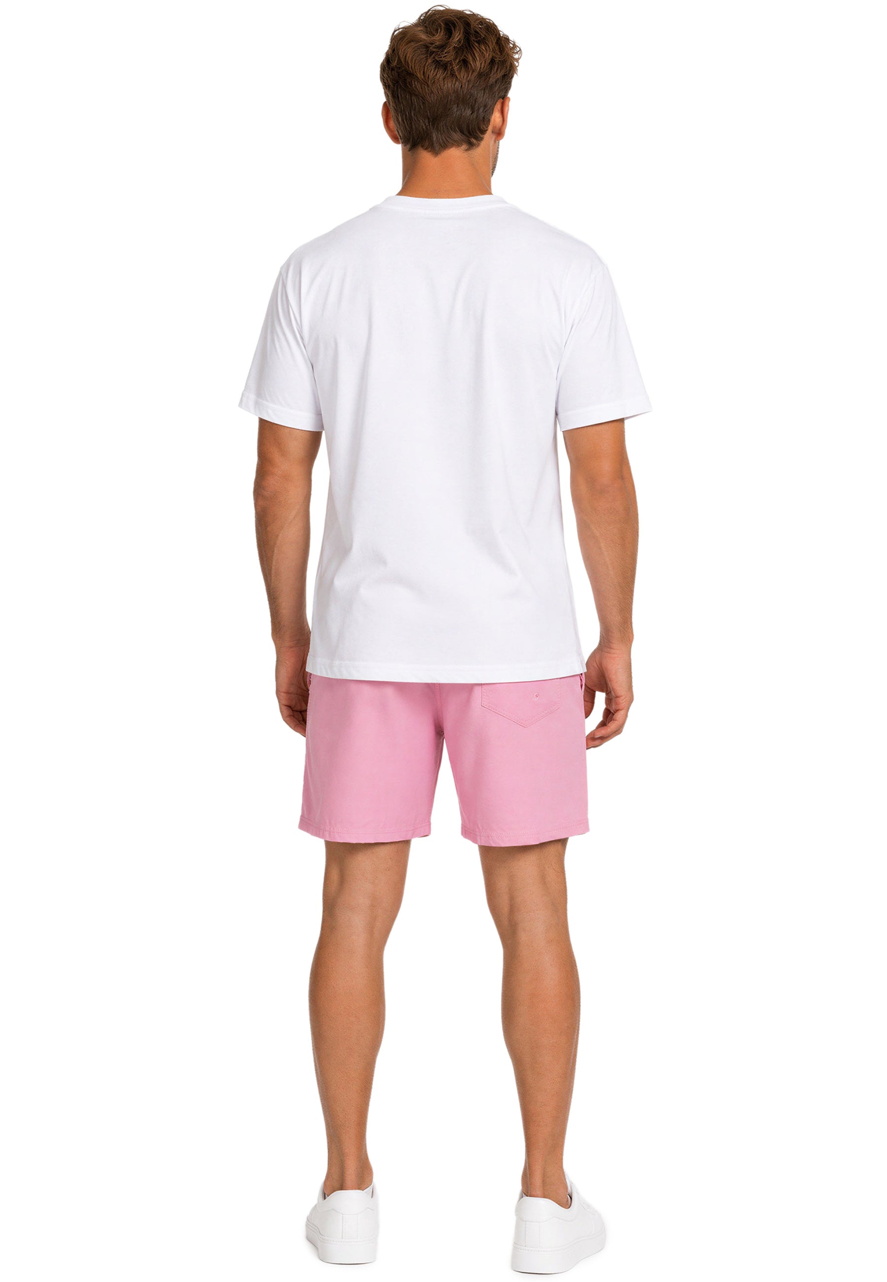Herren Regular Fit Shorts Mid Waist 25RS073 - Light Pink