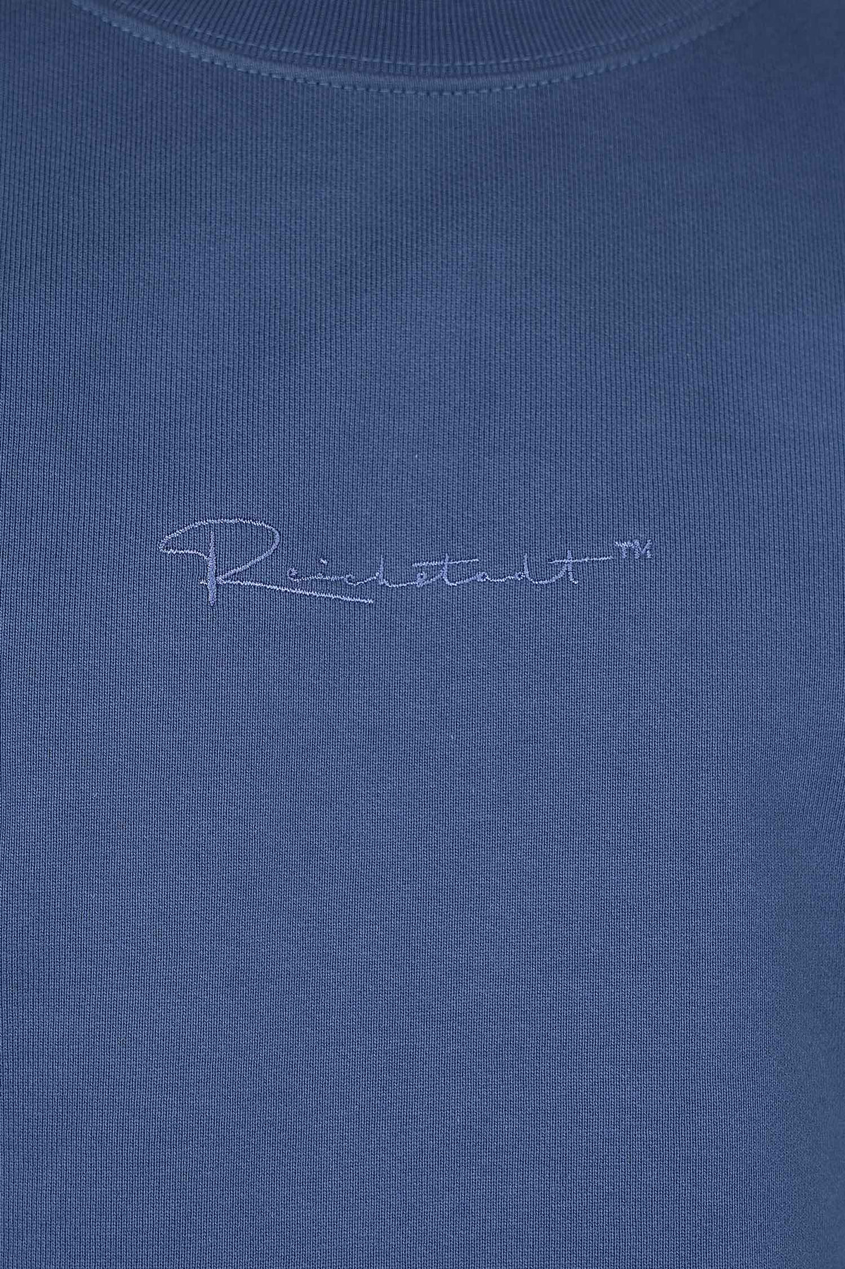 Herren Regular Fit Pullover Logo-Stitching in Dark Blue – Reichstadt – Ansicht 7