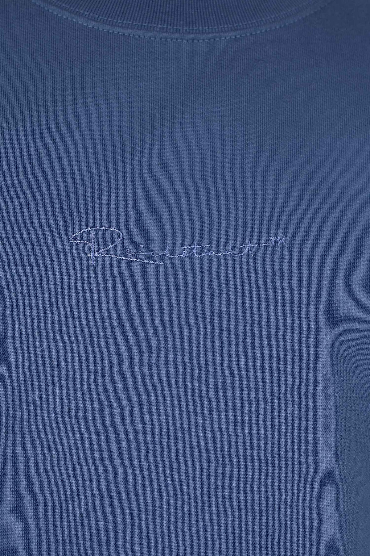 Herren Regular Fit Pullover Logo-Stitching in Dark Blue – Reichstadt – Ansicht 7