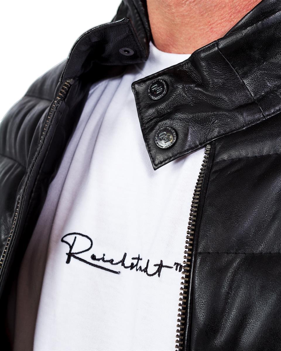 Reichstadt Herren Regular Fit Lederjacke Schwarz (Modell 19RS016) - Ansicht 8