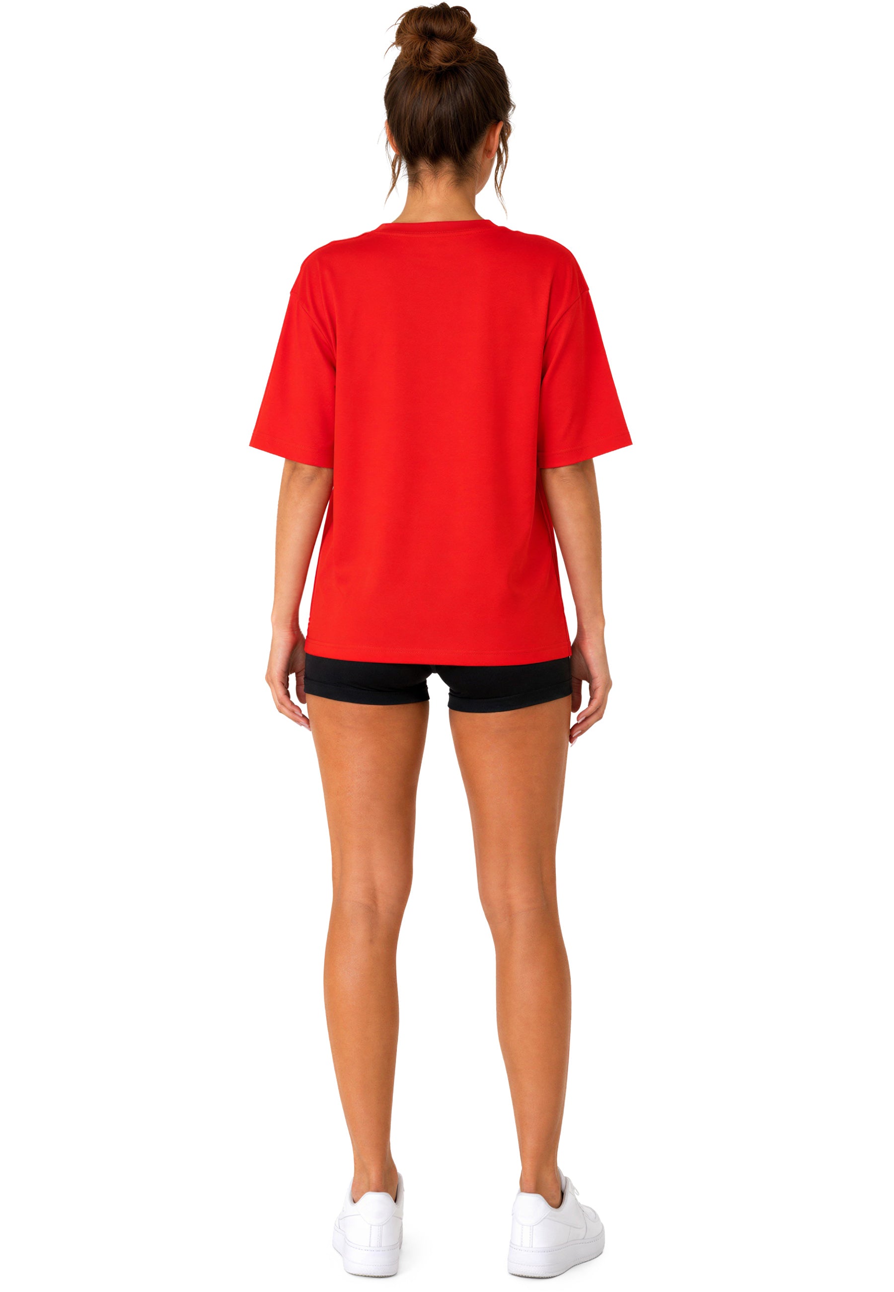 Damen Regular Fit T-Shirt Shoulder Drop 25RSW071 Red - mehrfarbig