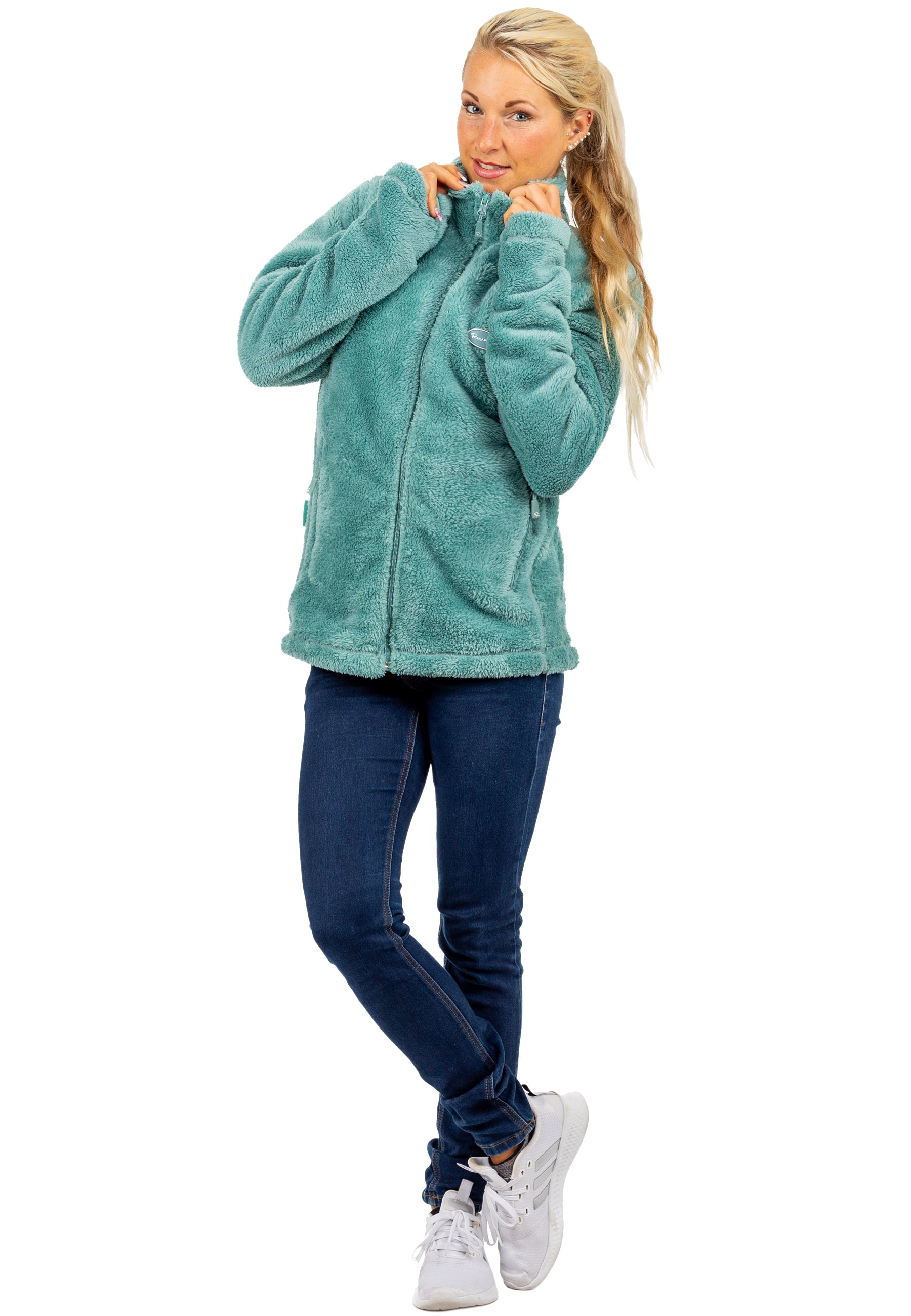 Damen Regular Fit Fleecejacke Kuschelig 22RSW002 - Old Green
