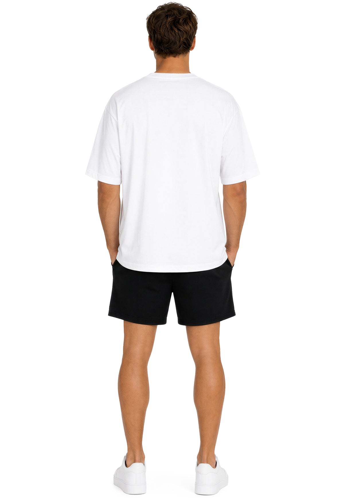 Herren Regular Fit T-Shirt Shoulder Drop in White – Reichstadt – Ansicht 8